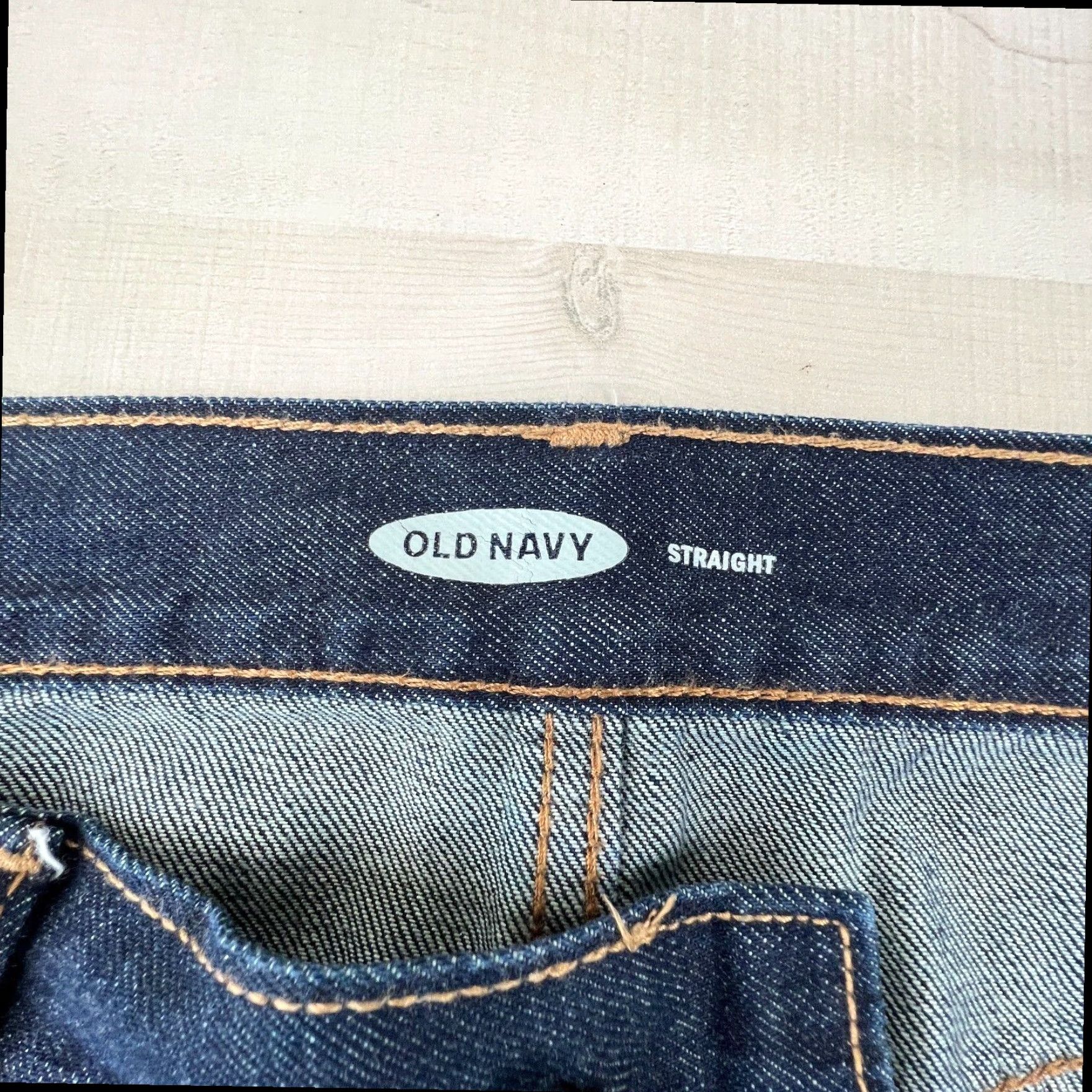 Old Navy Old Navy Mens Dark Blue Straight Jeans 36X31 100% Cotton Size US 34 / EU 50 - 4 Thumbnail