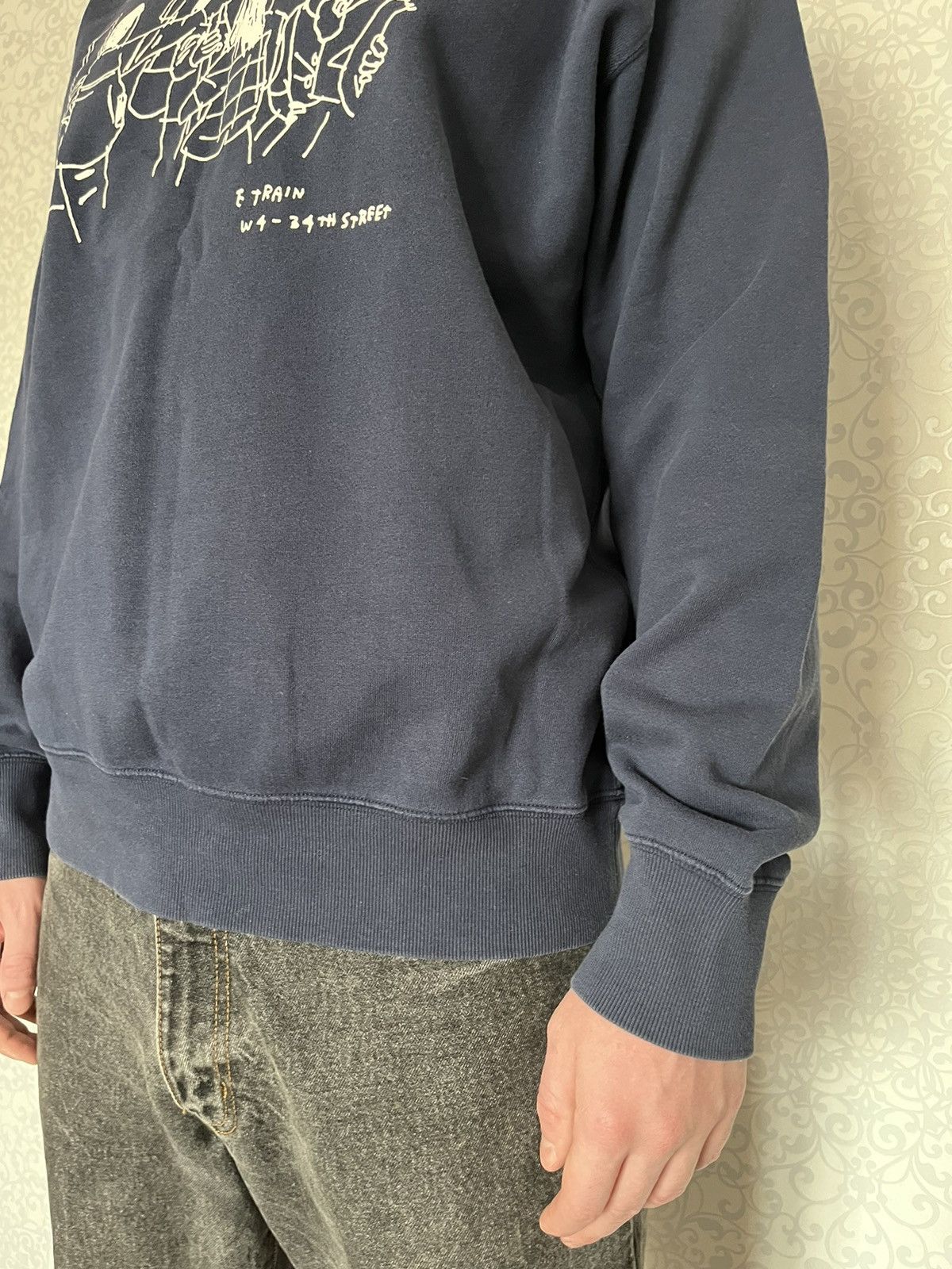 Designer × Uniqlo Uniqlo x Jason Polan Navy Crewneck Printed Sweatshirt Size US XL / EU 56 / 4 - 5 Thumbnail