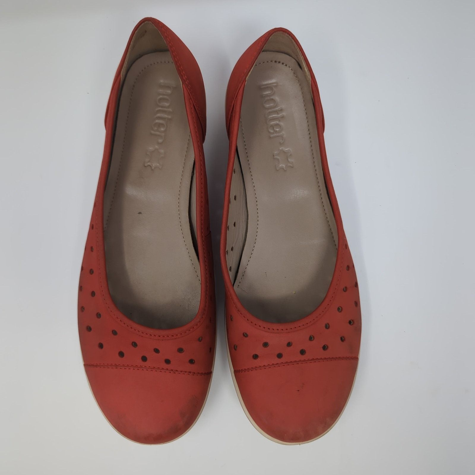 Other Hotter Comfort Concept Livvy Red Nubuck LeatherPerforated 10 Size US 10 / IT 40 - 4 Thumbnail