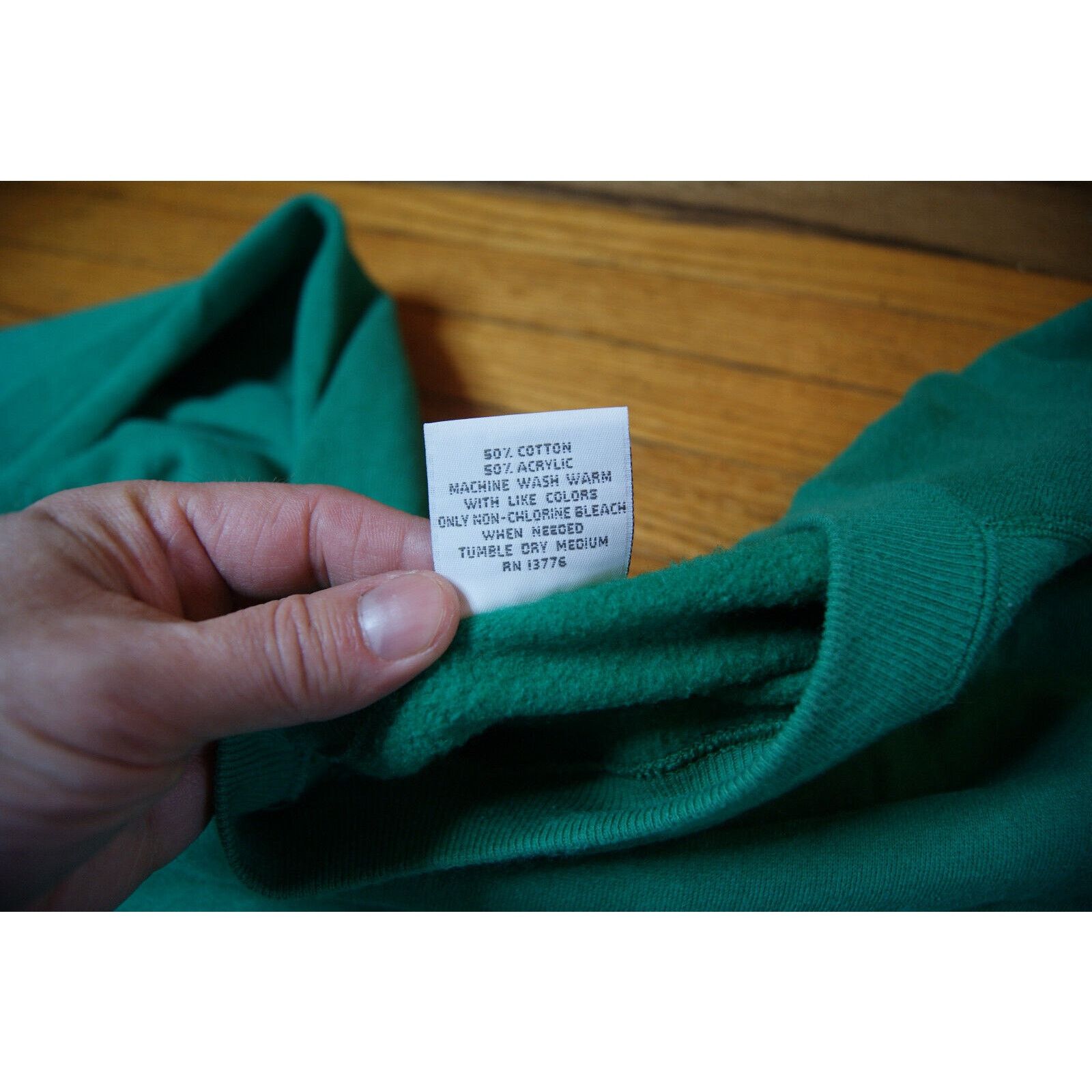 Hanes VTG Hanes Green Blank Raglan Sweatshirt Size XL USA Skate Size US XL / EU 56 / 4 - 4 Thumbnail