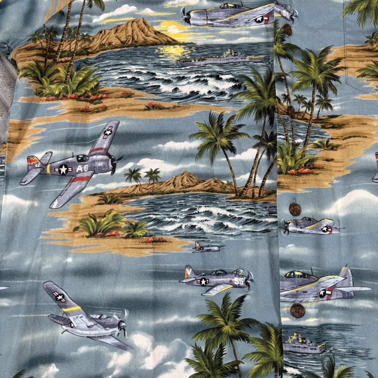 Other RJC Hawaiian Shirt Men's WWII Military Fighter Bomber USA Size US XL / EU 56 / 4 - 5 Thumbnail