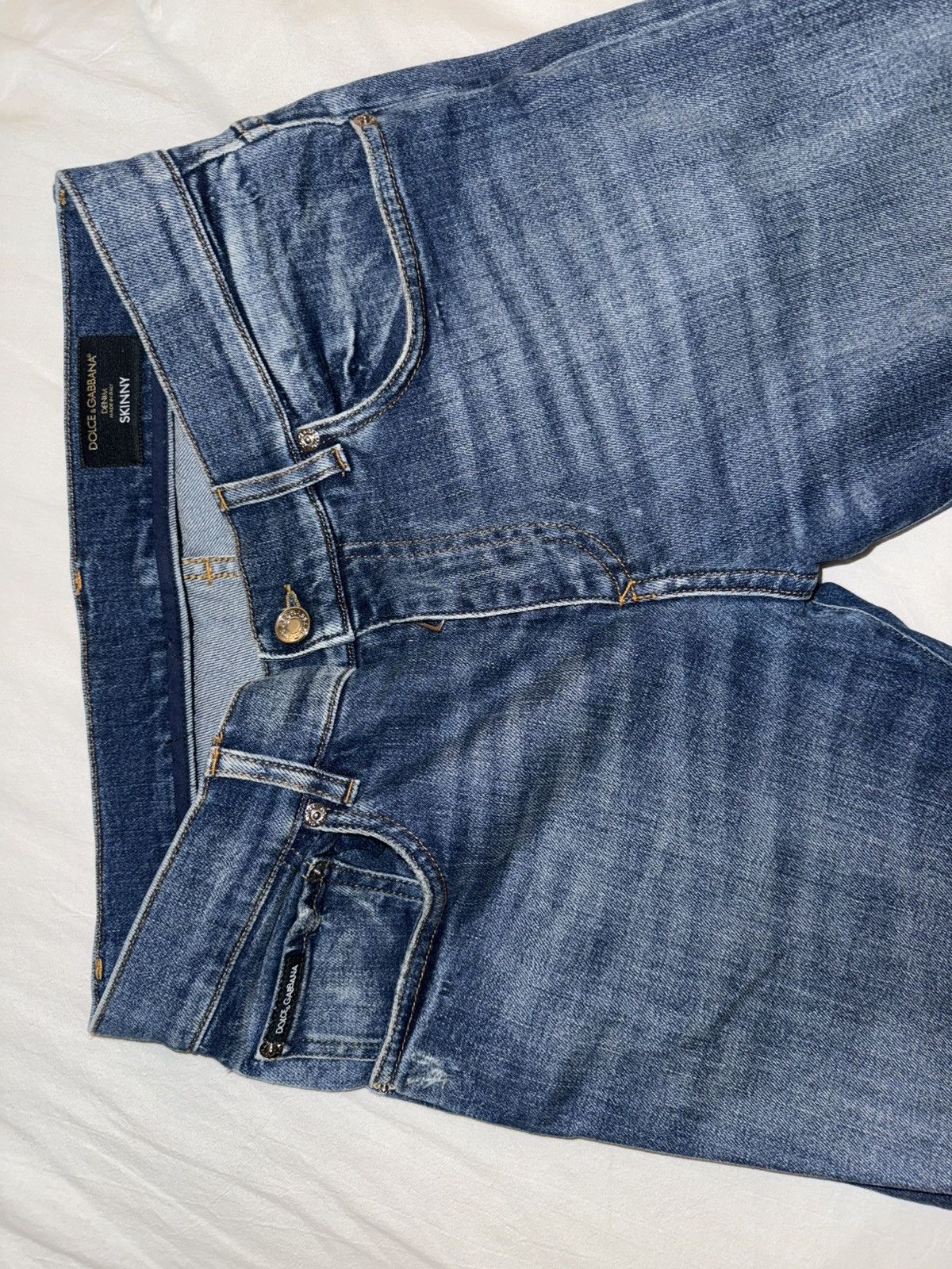 Dolce & Gabbana Dolce & Gabbana Blue Wash Skinny Fit Jeans Size 50 (34 US) Size US 34 / EU 50 - 7 Thumbnail