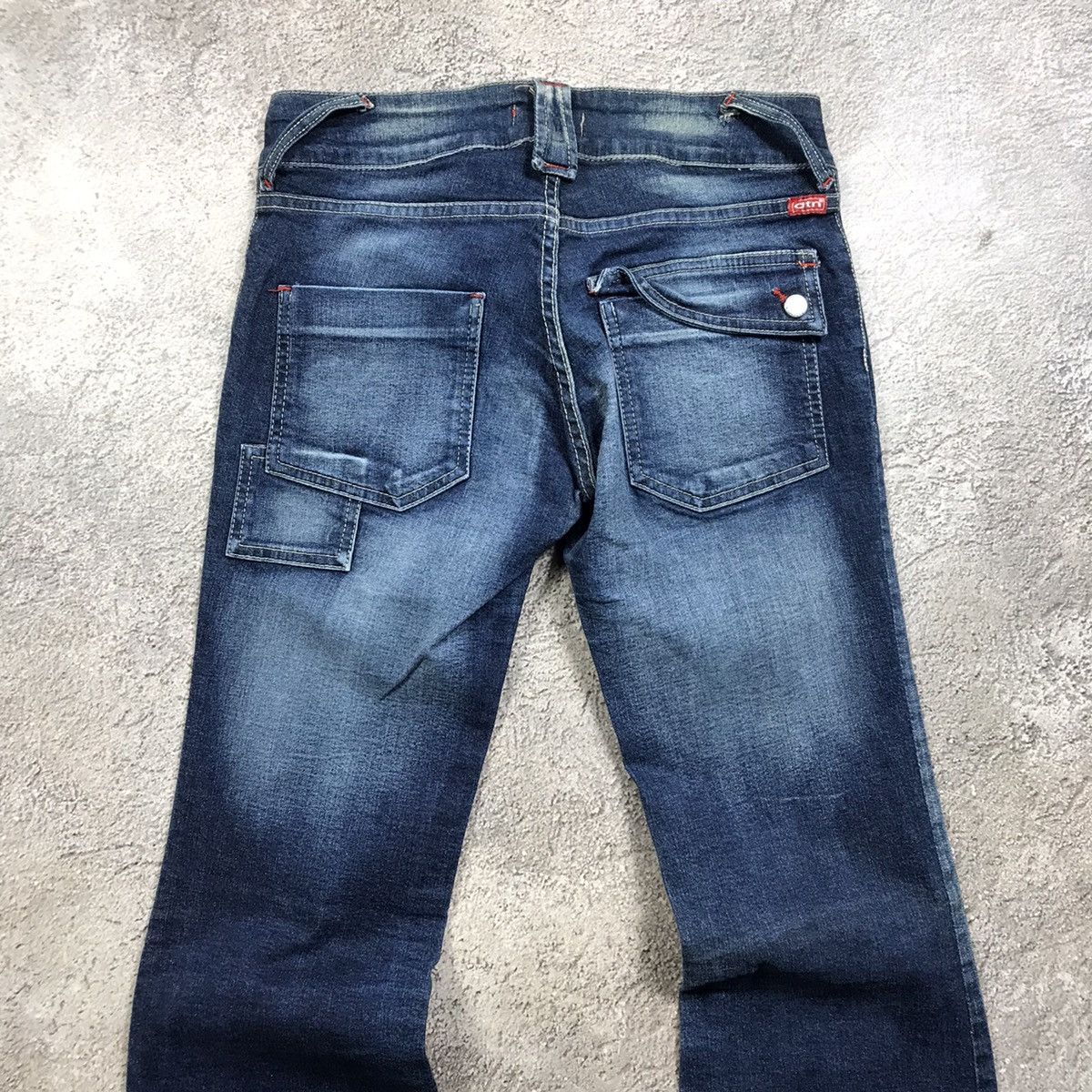 Vintage Vintage 90s Baggy Wide Leg Distressed Jeans Grunge Y2K 25 Size 25" / US 0 / IT 36 - 5 Thumbnail