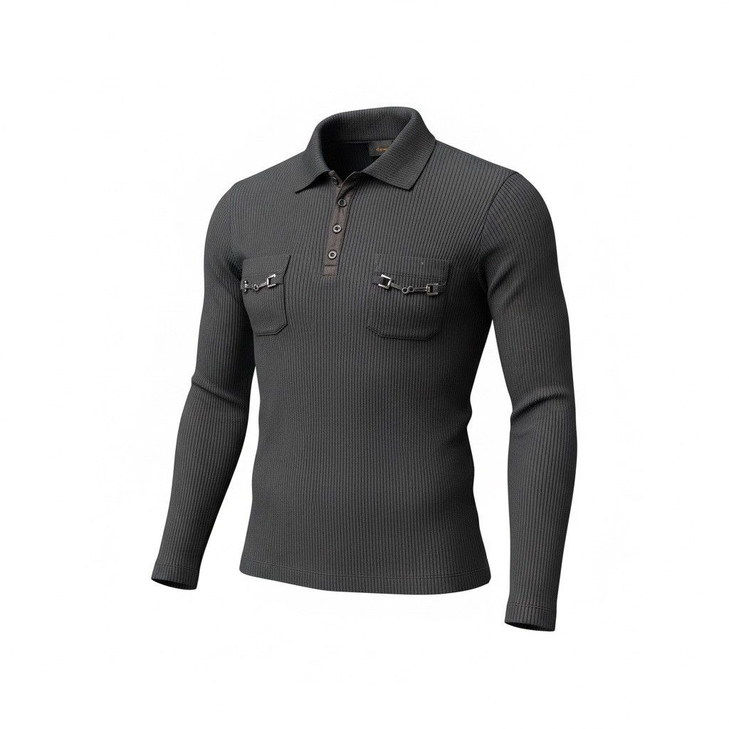 Tete Homme Tete Homme Long Sleave Polo Tshirt Size US S / EU 44-46 / 1 - 1 Thumbnail