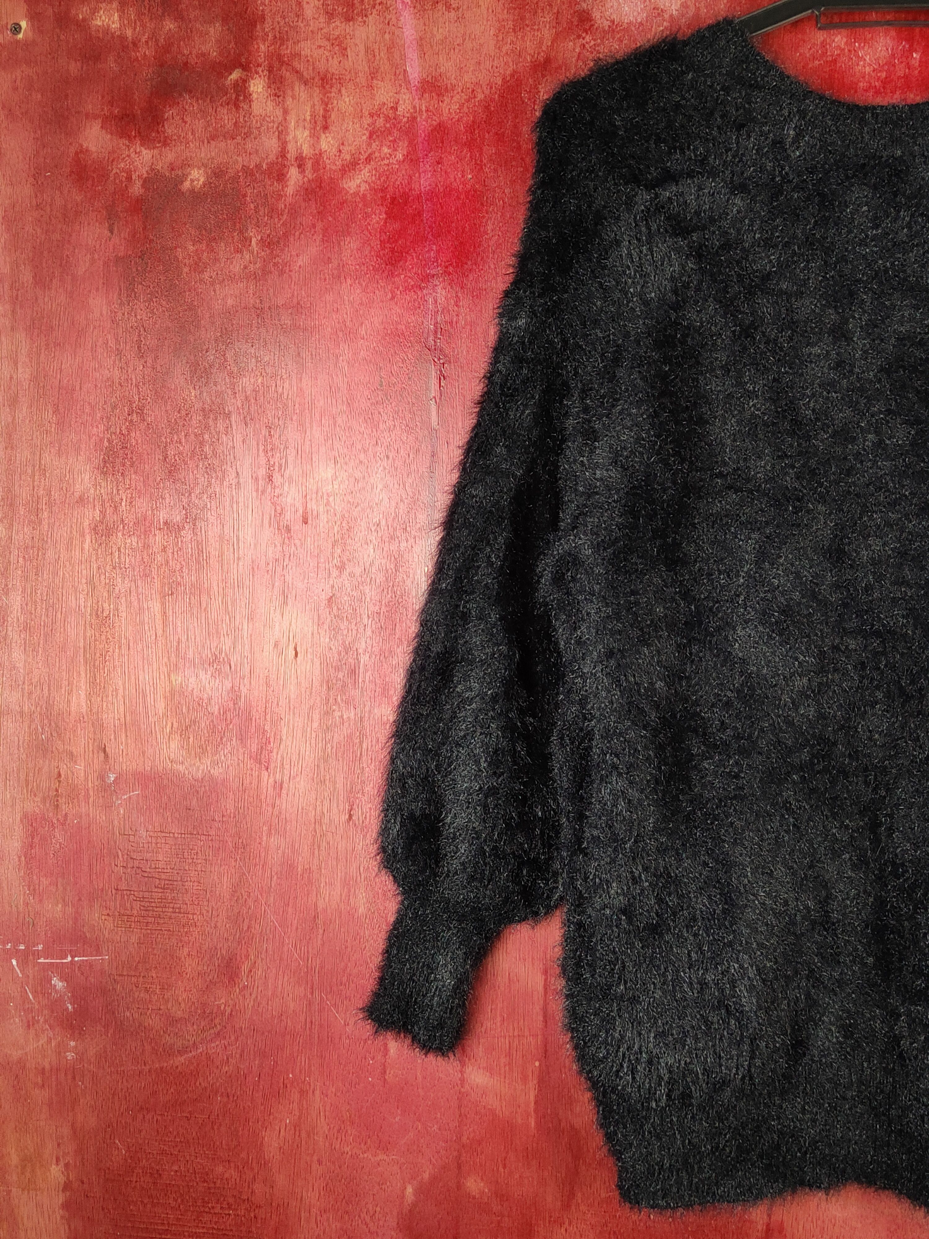 GU GU Black Shag Shaggy Fur Mohair Knitwear Cardigan #S1941 Size S / US 4 / IT 40 - 9 Thumbnail