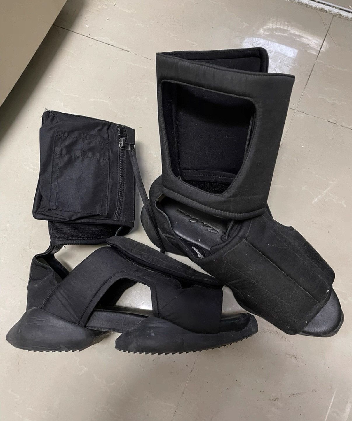 Rick Owens Rick Owens x Adidas Runway High-Top Sandals Size US 9 / EU 42 - 1 Thumbnail