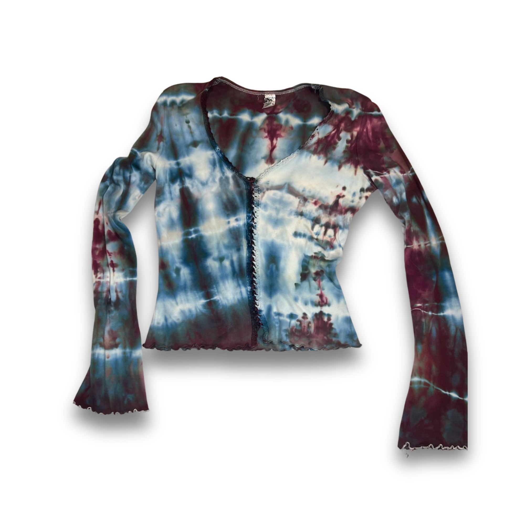 Other Tie-Dye Long-Sleeve V-Neck Top Size M / US 6-8 / IT 42-44 - 4 Thumbnail