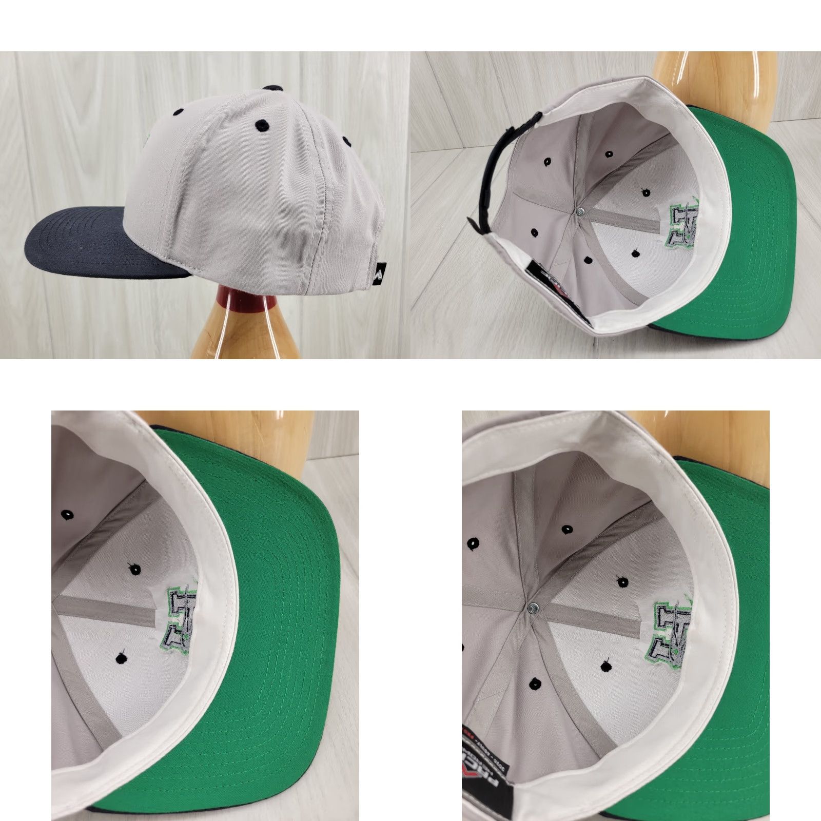 Logo 7 Pacific Headwear Gray Snapback Trucker Hat Ball Cap H and Bird Logo Unknown H and Bird Logo Size ONE SIZE - 8 Thumbnail