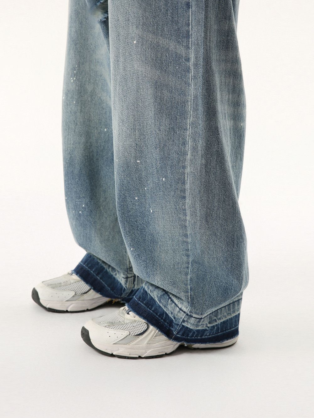 Jean Men's Japanese Retro Washed Straight Leg Curved Jeans Size US 32 / EU 48 - 5 Thumbnail