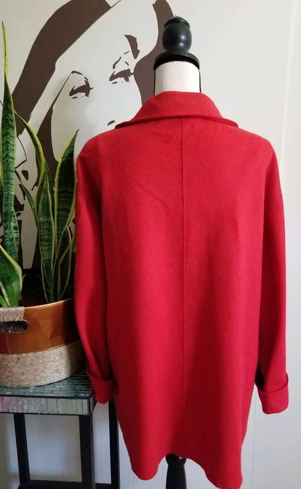 Designer Gispa Virgin Wool Coat Sweater Extra Large Made In Italy Size L / US 10 / IT 46 - 4 Thumbnail