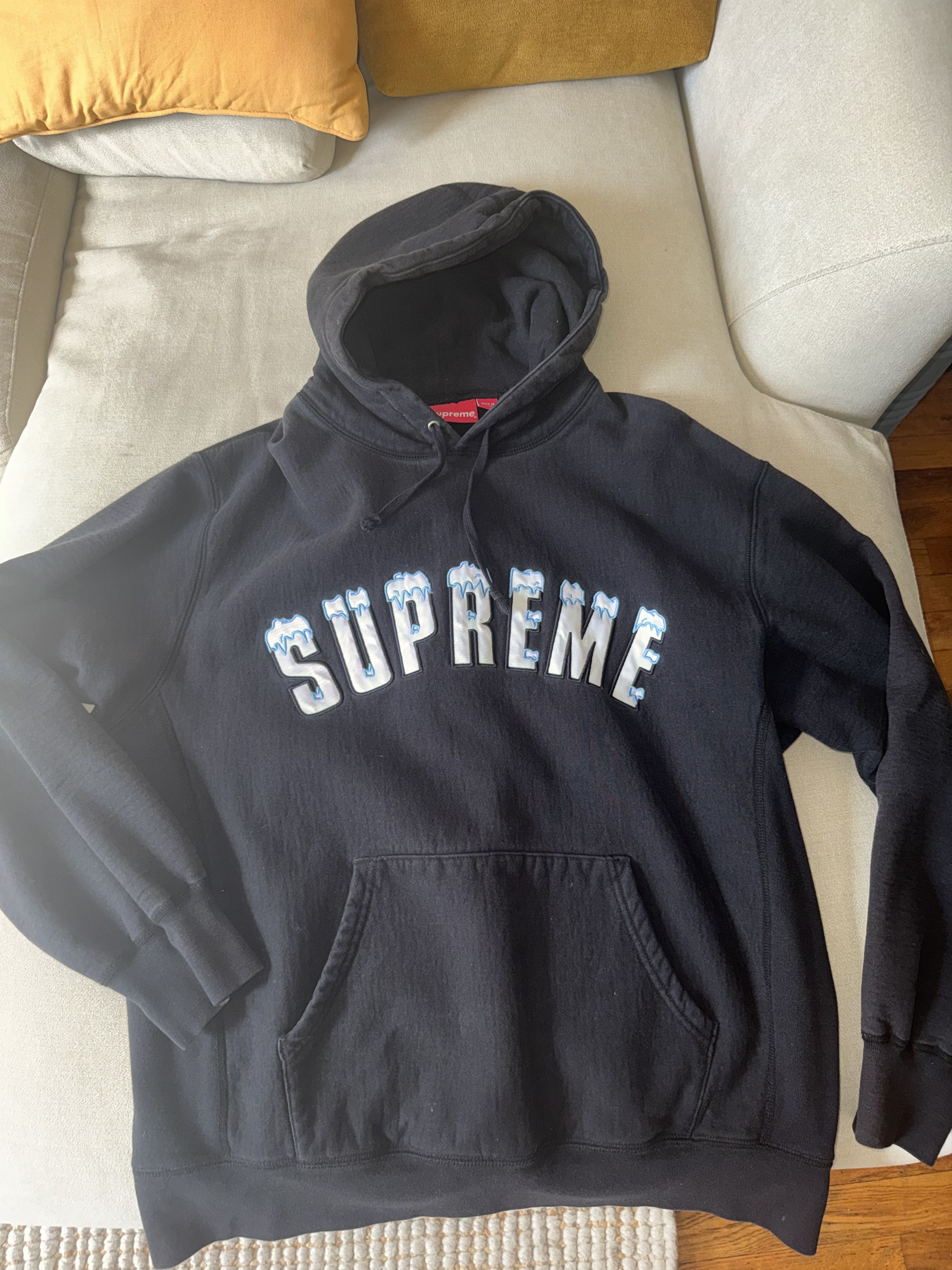 Supreme Supreme Icy Arc Hooded Sweatshirt Black - Men's XL Size US XL / EU 56 / 4 - 3 Thumbnail