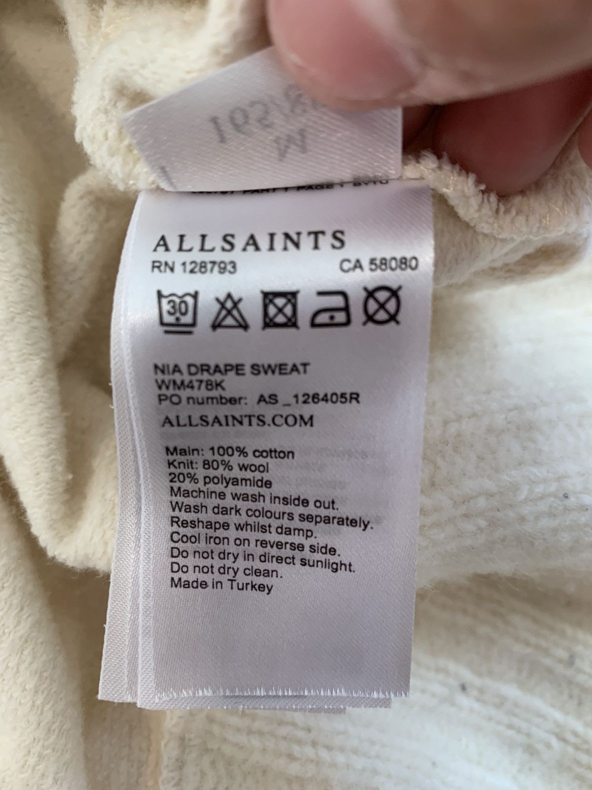 Allsaints AllSaints CASHMERE WOOL BLEND SWEATER Size US M / EU 48-50 / 2 - 11 Thumbnail