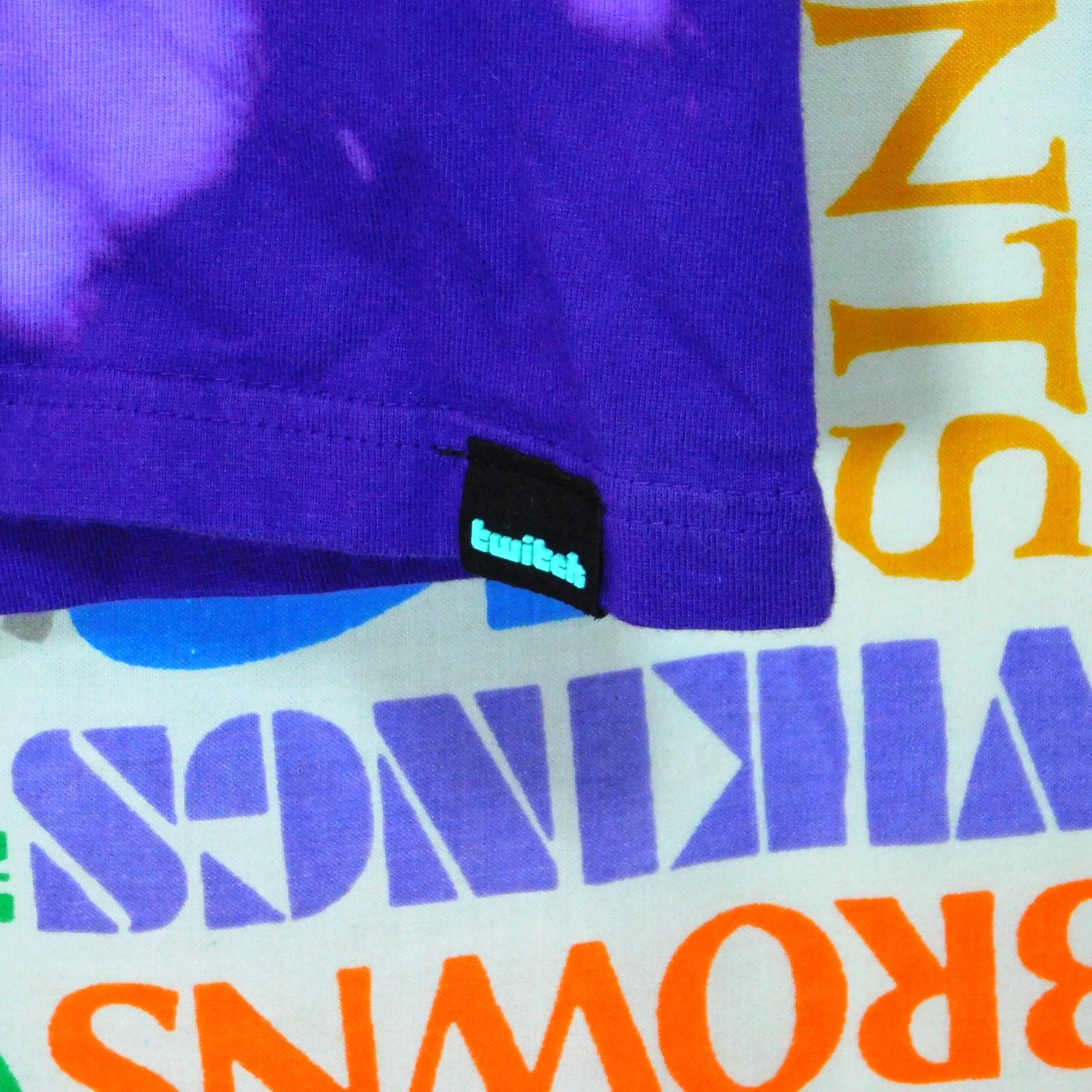 Hanes Twitch Tie Dye T Shirt Size L Purple Pink Logo Streamer Size US L / EU 52-54 / 3 - 5 Thumbnail