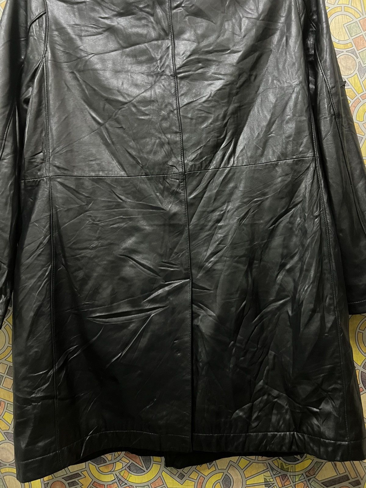 Japanese Brand × Leather VISARUNO Leather Balmac Coat Spring Trench Long Coat Luxury Size US M / EU 48-50 / 2 - 6 Thumbnail