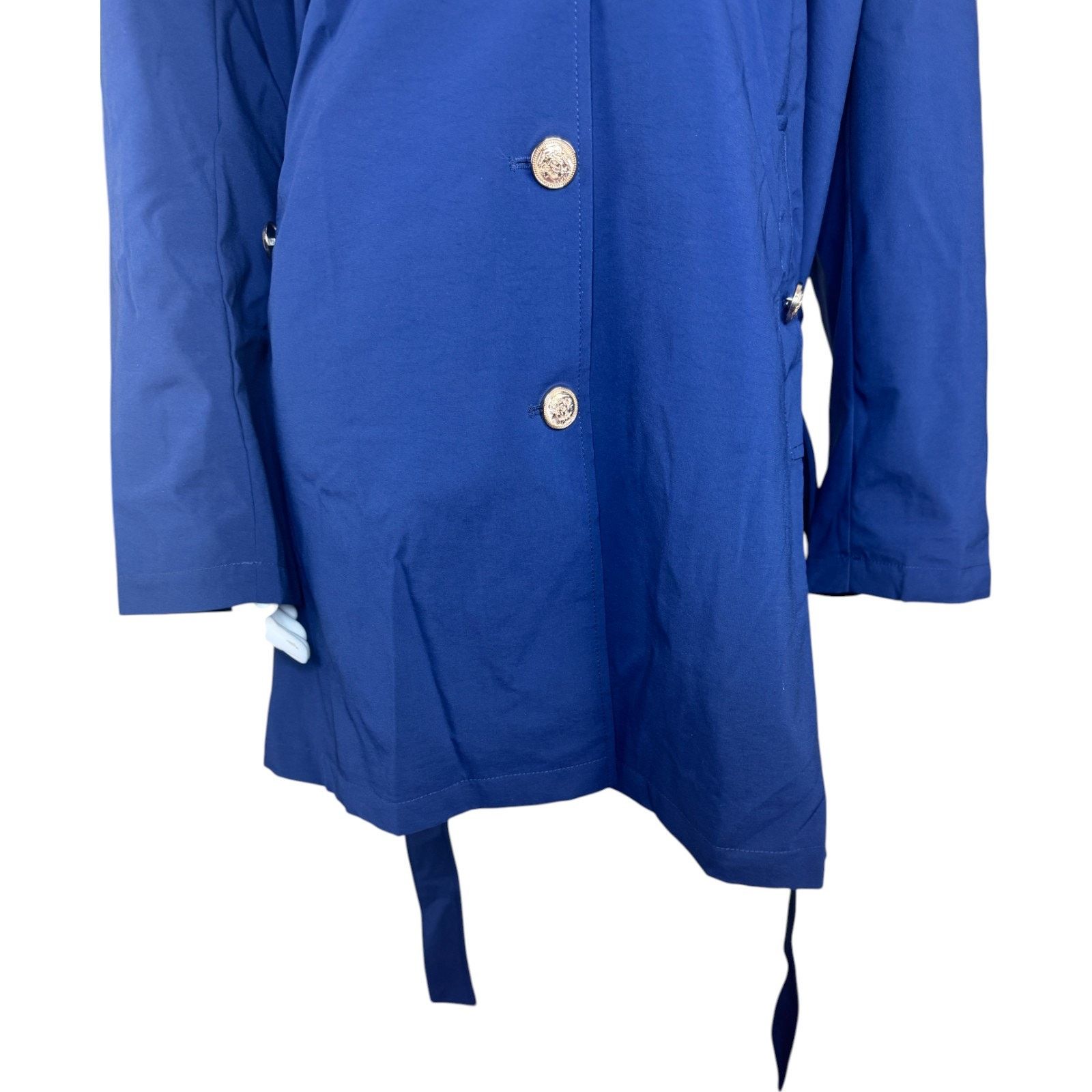 Other Dennis BassoWater Resistant Trench Coat Navy Large Petite Size L / US 10 / IT 46 - 4 Thumbnail