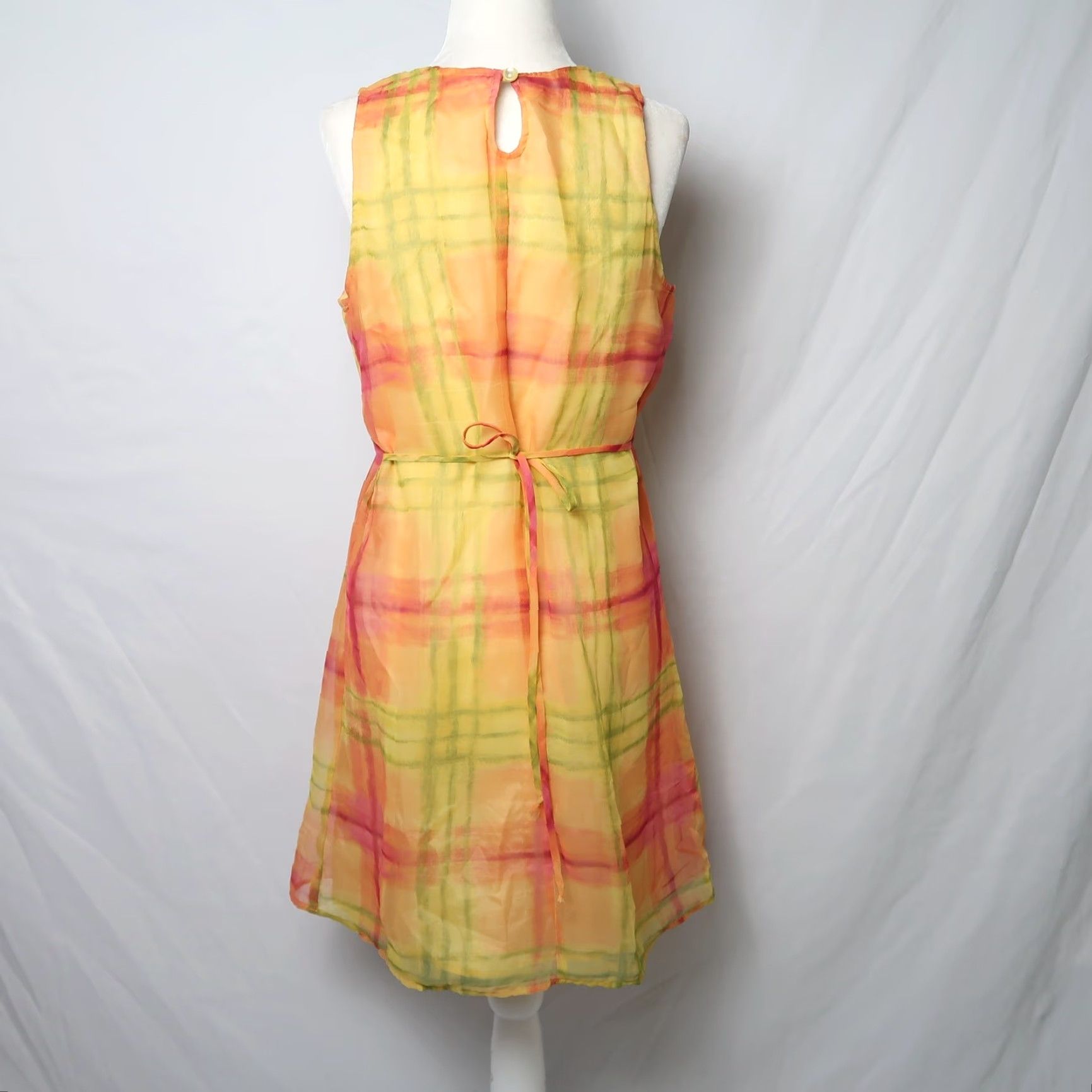 Vintage VINTAGE Byer Too 90s orange green plaid mini dress Sleeveless Bohemian Party Women’s Size 9 Size M / US 6-8 / IT 42-44 - 5 Thumbnail
