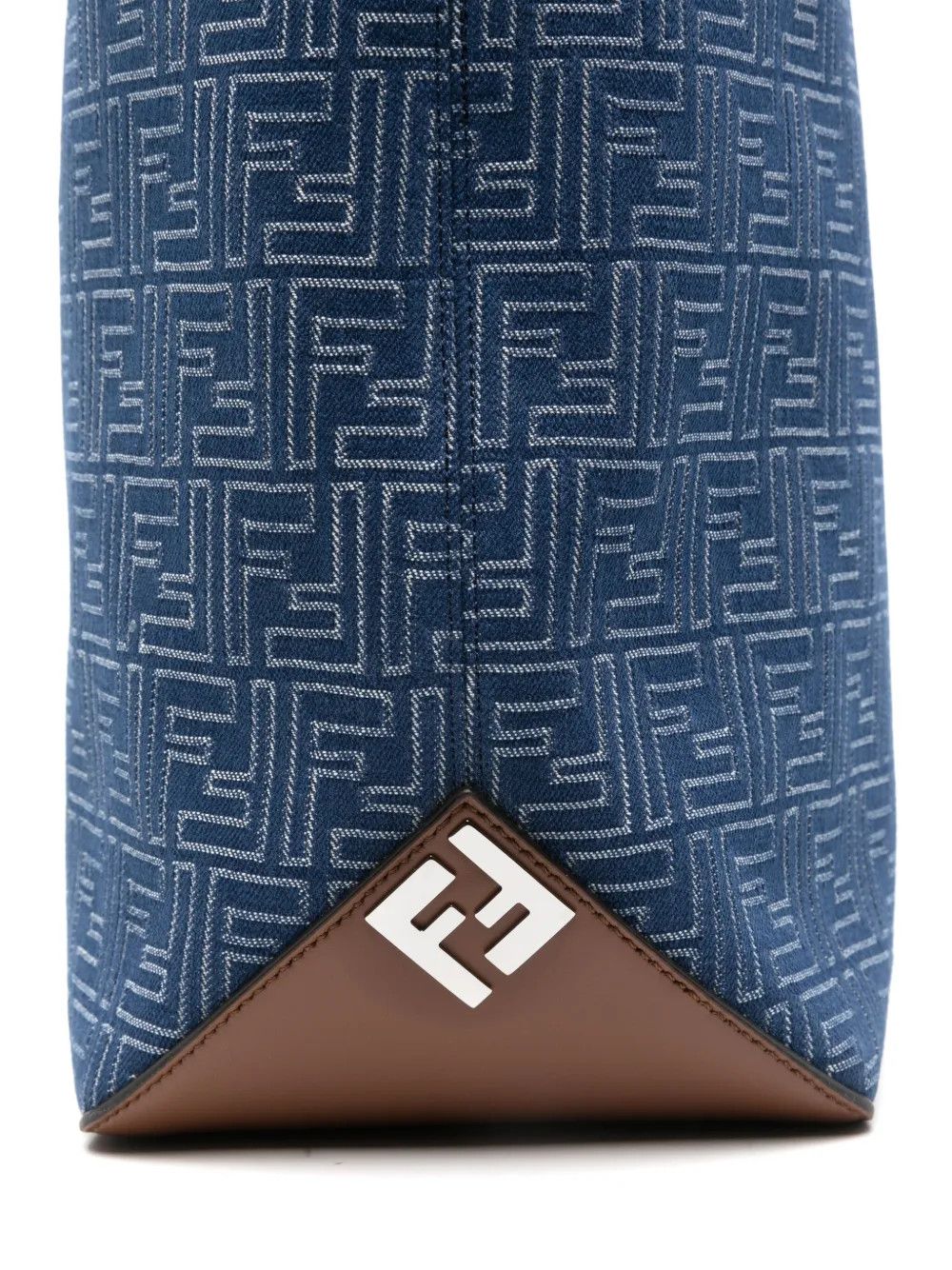 Fendi o1s1wg110526 FF Shopping Bag Medium in Blue Size ONE SIZE - 4 Thumbnail