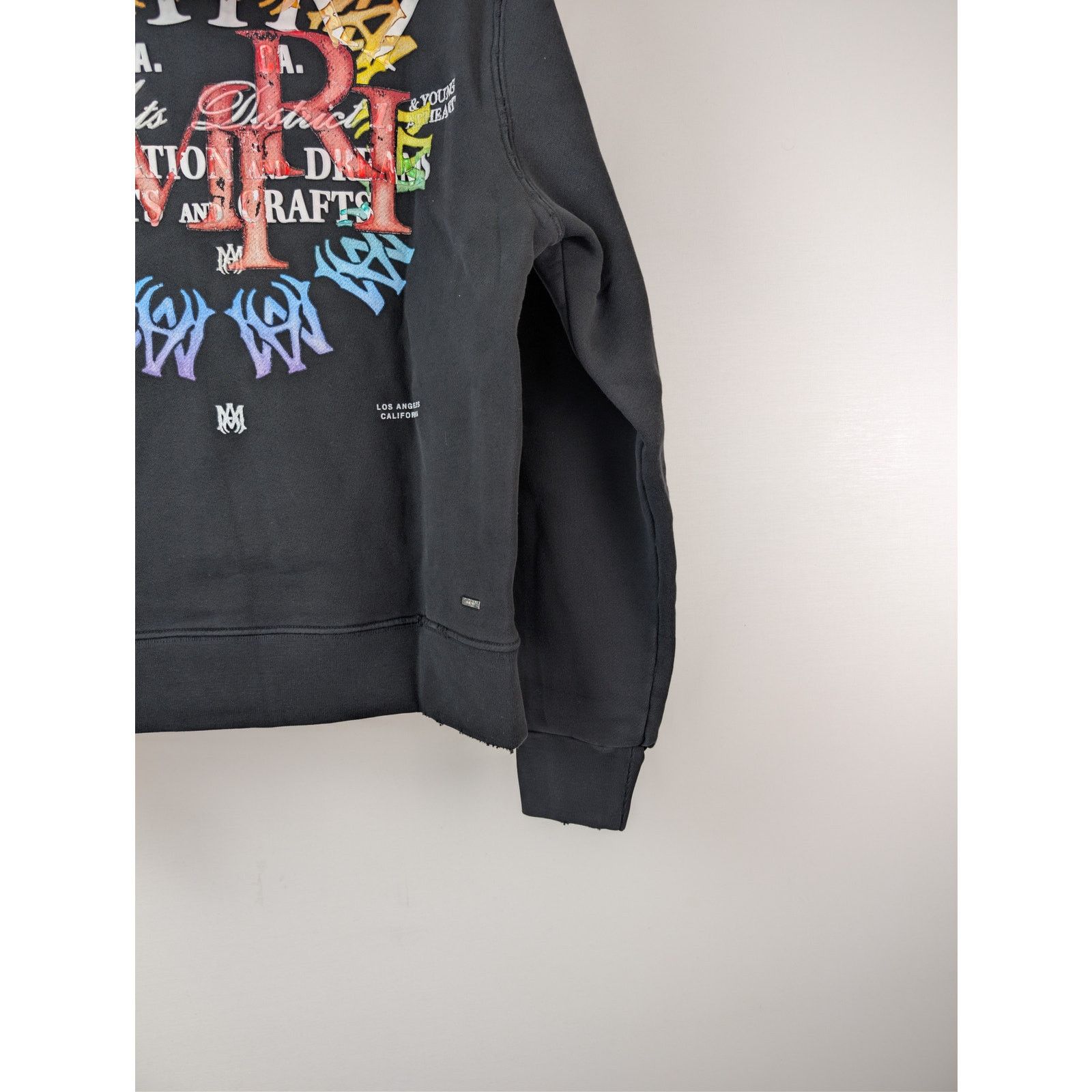 Amiri o1rshd1 Stacked Amiri Circle Logo Arts Hoodie in Black L Size US L / EU 52-54 / 3 - 13 Thumbnail