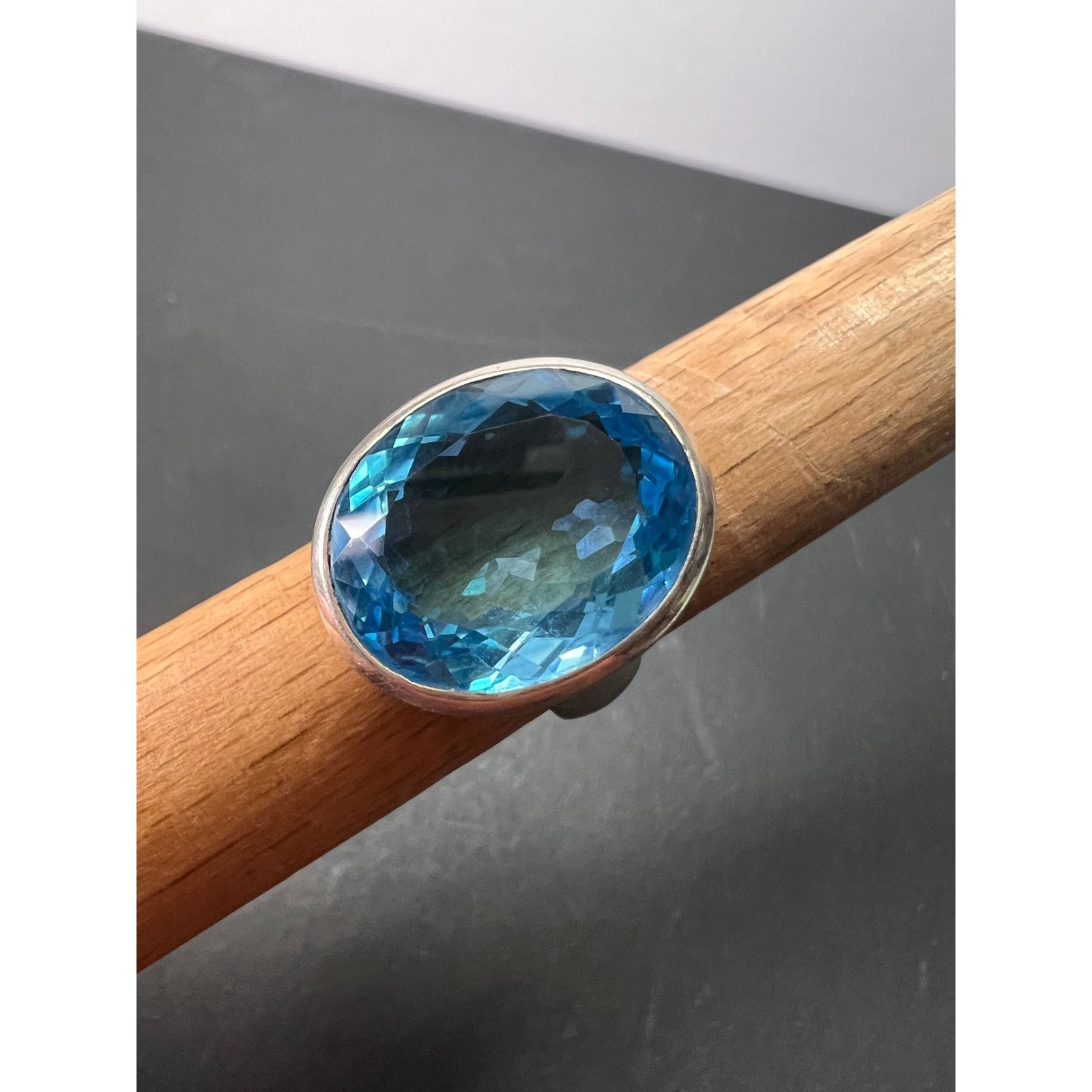Other NEW Swiss blue topaz 925 ring size 8/ 12.92 grams Size ONE SIZE - 2 Thumbnail