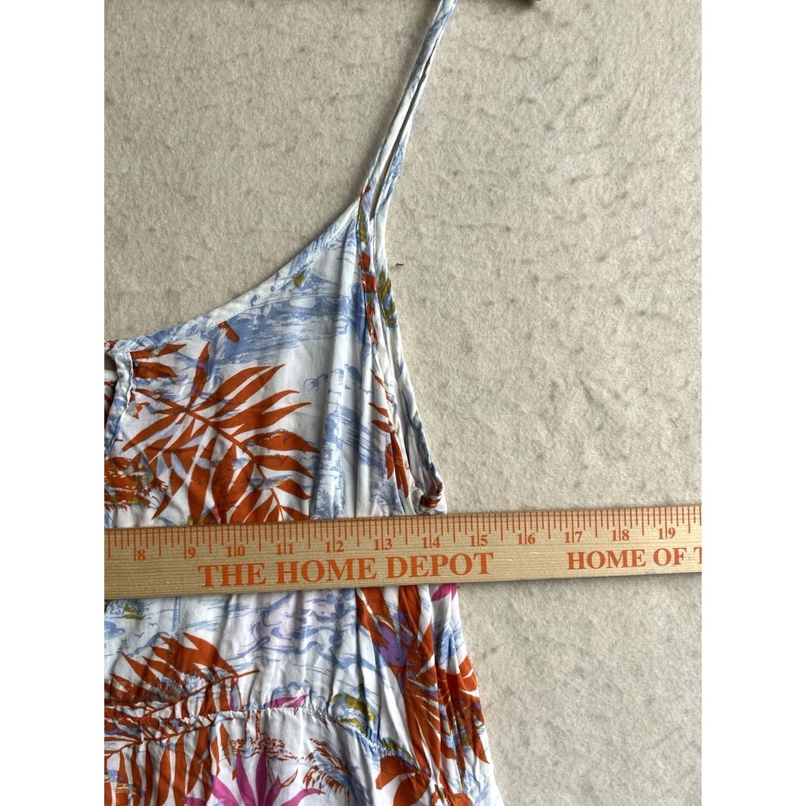 O'Neill O’Neill Women’s Midi Dress Sleeveless Tropical Print Light Multicolor L Weekday Formal Casual Wedding Party/Workwear Dress Length: Midi Women Size L / US 10 / IT 46 - 3 Thumbnail