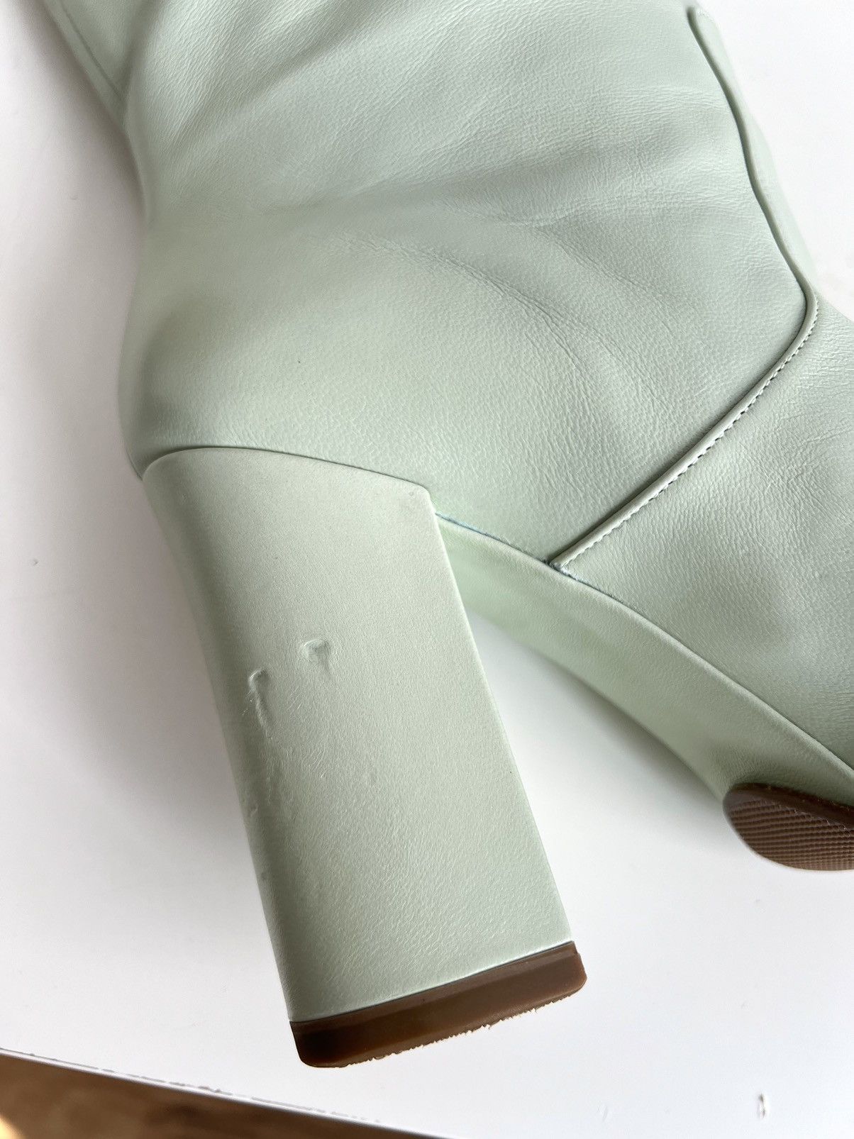 Dries Van Noten 🔥F/W20 Dries Van Noten Knee High Mint Calf Leather Boots Size US 9 / IT 39 - 14 Thumbnail