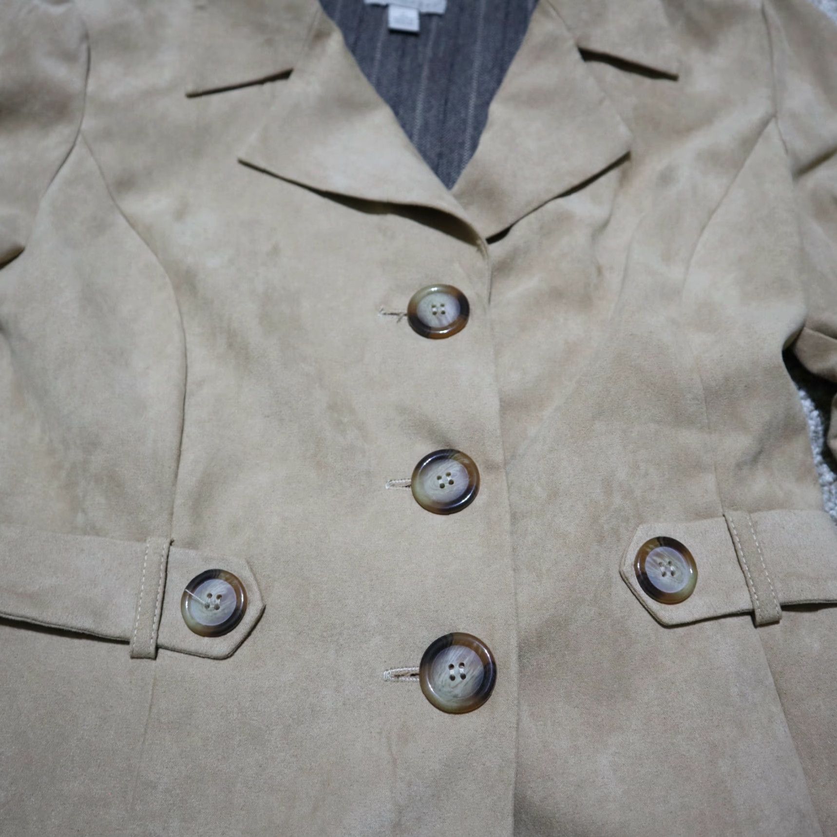 Vintage Kim Rogers Signature Women's Blazer Jacket Size 6 / Small Brown Knit Dress Coat? Size S / US 4 / IT 40 - 2 Thumbnail