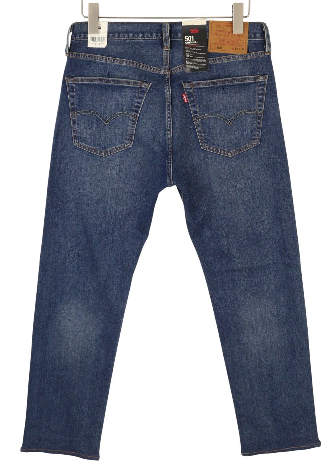 Levi's 501 W32/L32 Straight Stretch Big E Blue Jeans 87067 Size US 32 / EU 48 - 2 Thumbnail