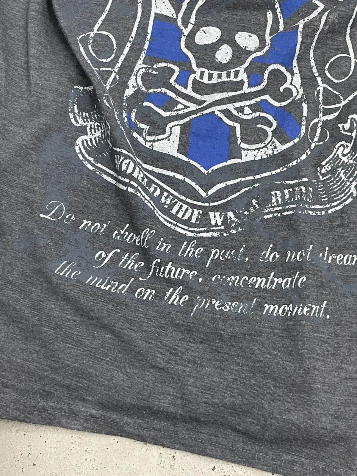 Japanese Brand Gangbuster Tartan Blue Y2K Punk Skull Layer Tee Size XS / US 0-2 / IT 36-38 - 6 Thumbnail