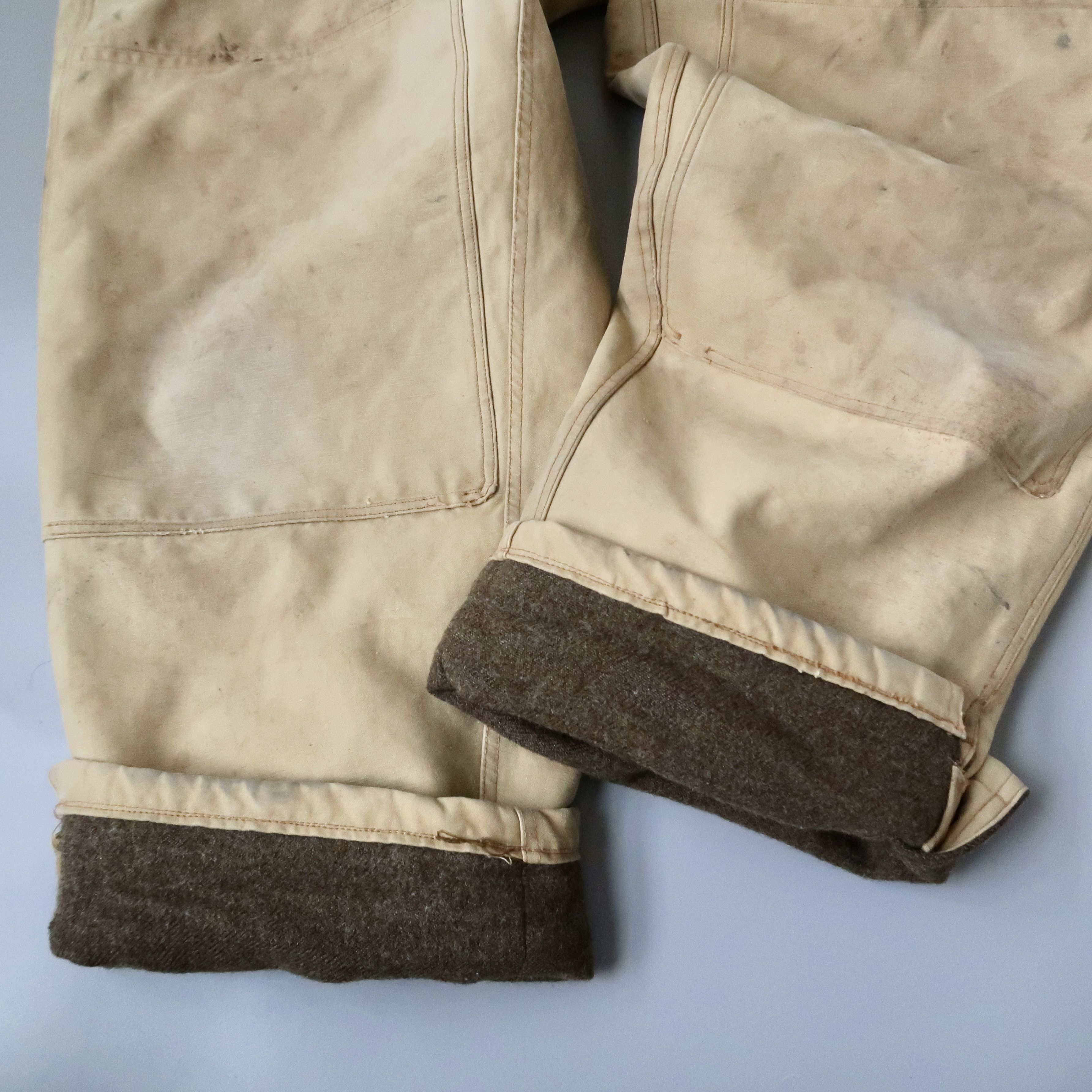 Vintage Rare 1940s Canadian Army wool lined bib overalls Size US 40 / EU 56 - 16 Thumbnail