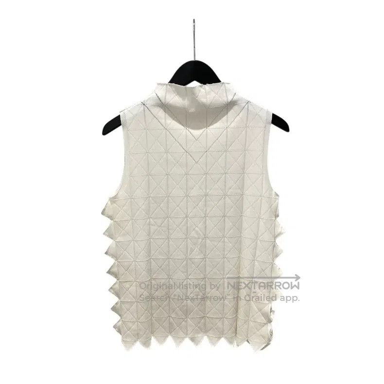 Issey Miyake Issey Miyake White Vest Size L / US 10 / IT 46 - 2 Thumbnail