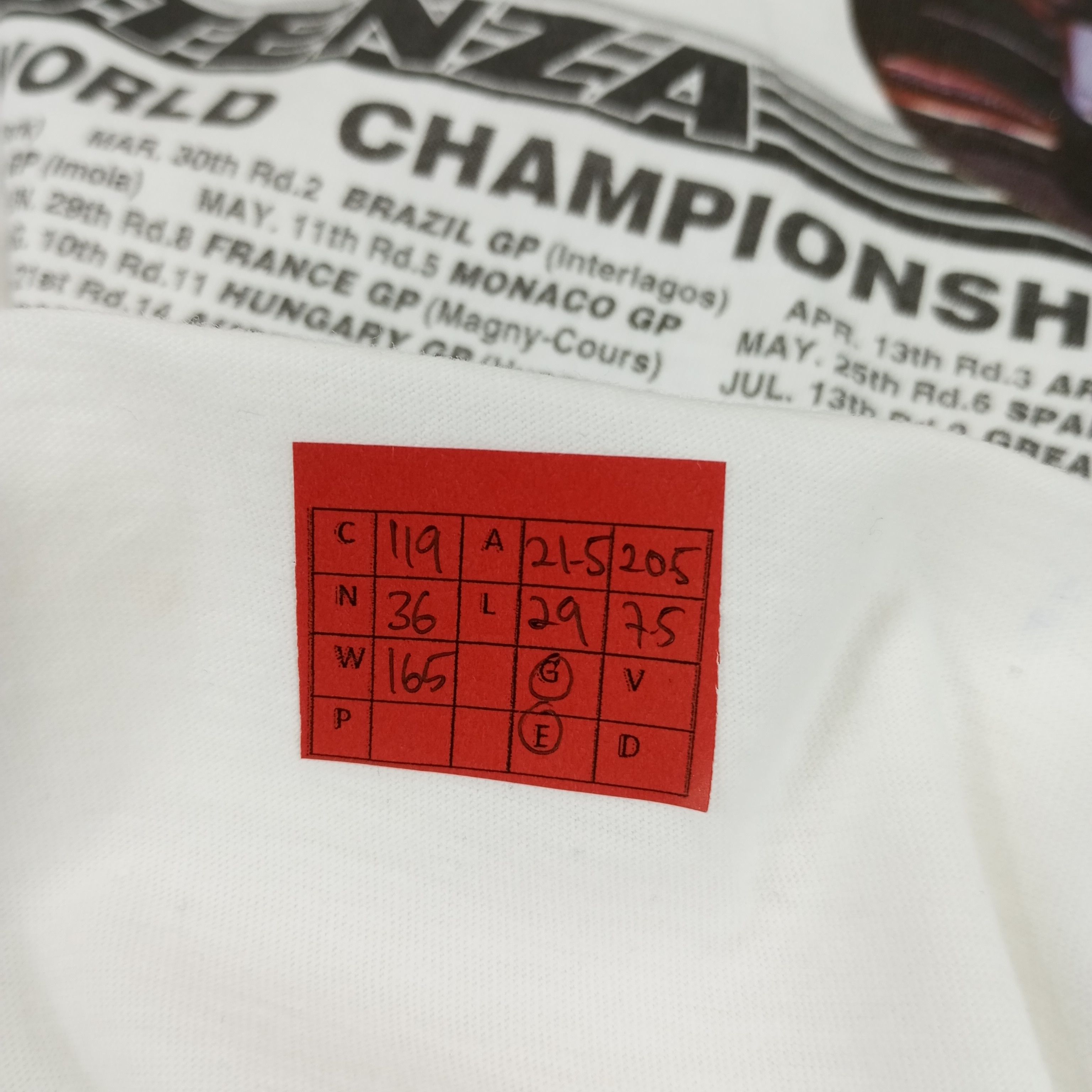 Vintage Potenza Formula 1 The Challenge World Championship Tshirt Size US L / EU 52-54 / 3 - 10 Thumbnail