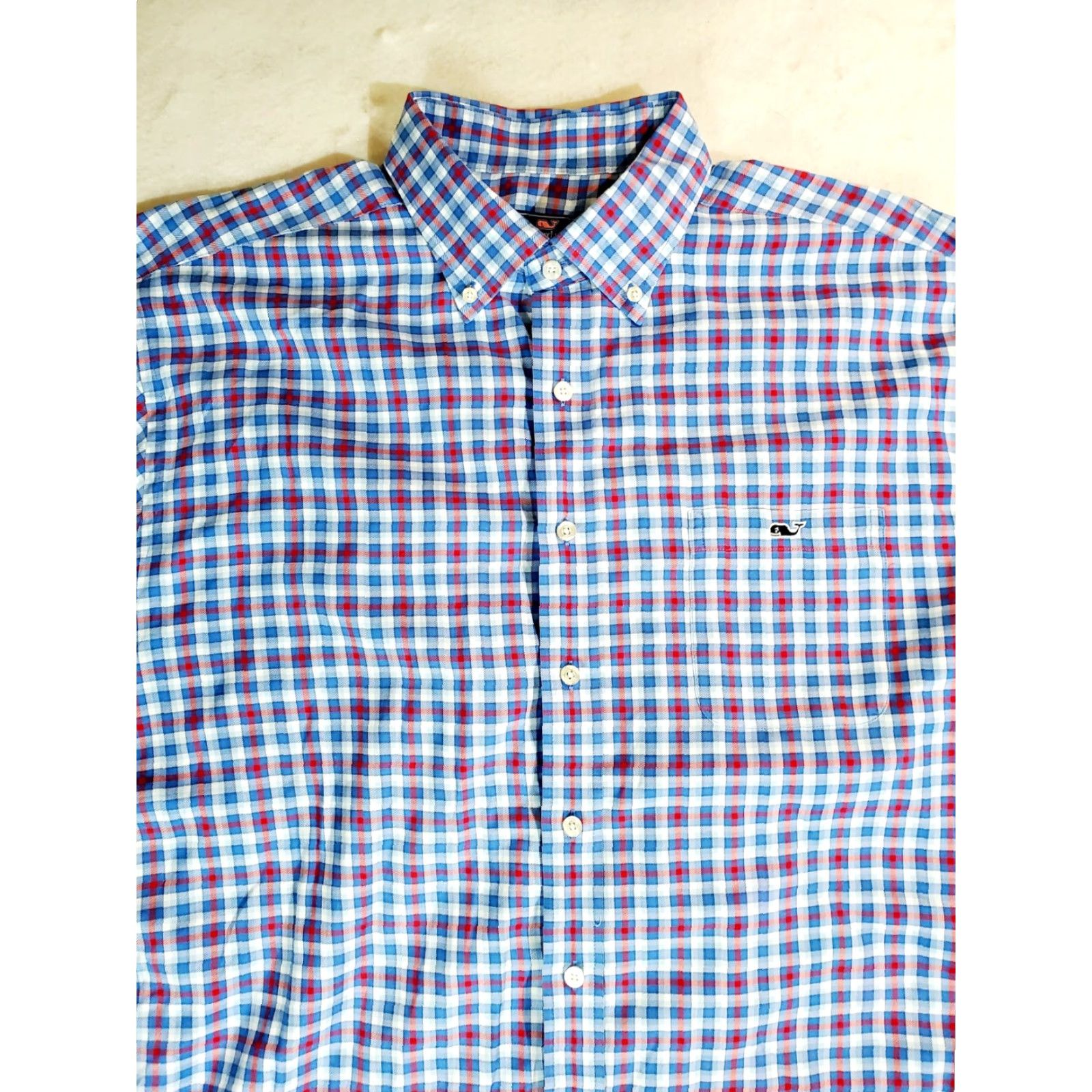 Vineyard Vines Vineyard Vines Button-Up Shirt Mens XL Blue Check Tucker Classic Fit Size US XL / EU 56 / 4 - 2 Thumbnail