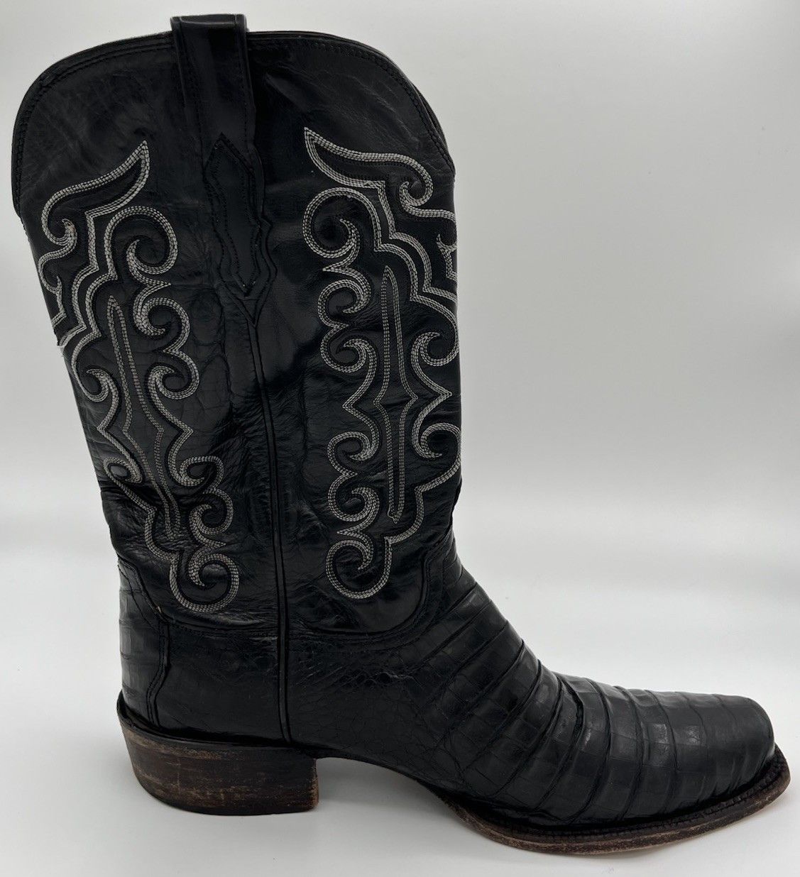 Lucchese LUCCHESE CLASSICS Black CAIMAN BELLY Cowboy Boots Size 13D Size US 13 / EU 46 - 6 Thumbnail