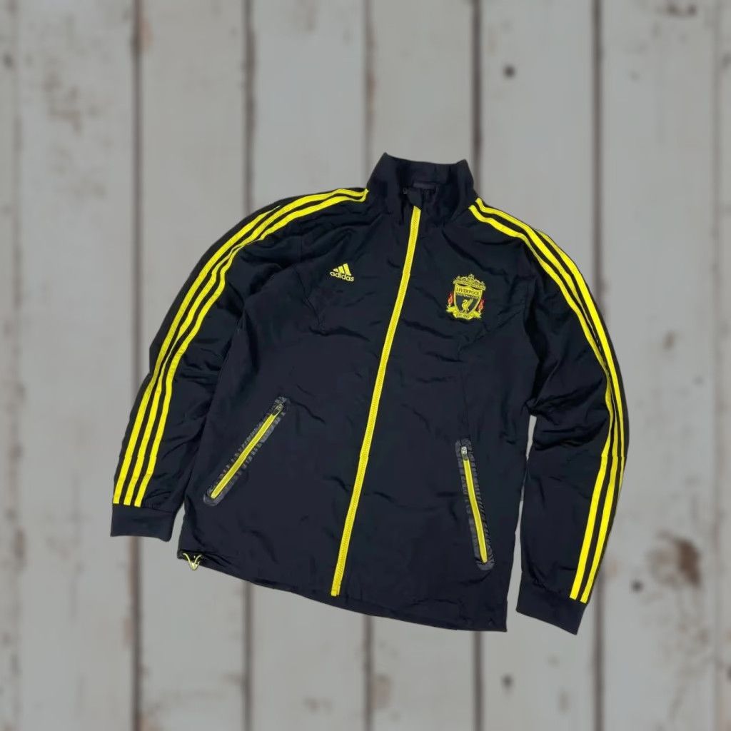 Adidas VINTAGE adidas Liverpool Tracksuit Jacket Pants Men Size M Black Size 40R - 1 Thumbnail