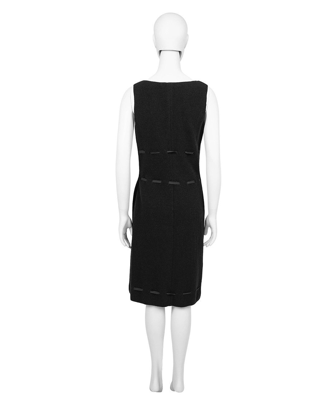 Miu Miu Miu Miu F/W1996 Black Wool Dress Size M / US 6-8 / IT 42-44 - 6 Thumbnail