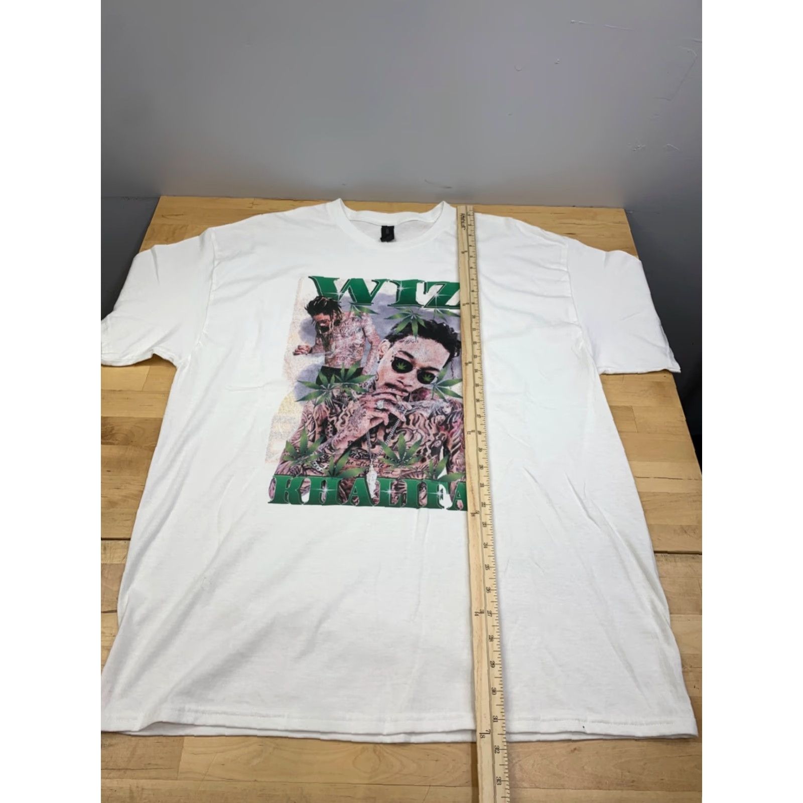 Gildan Wiz Khalifa Shirt Mens XL White Hip Hop Vintage Style Rap T-Shirt Size US XL / EU 56 / 4 - 4 Thumbnail