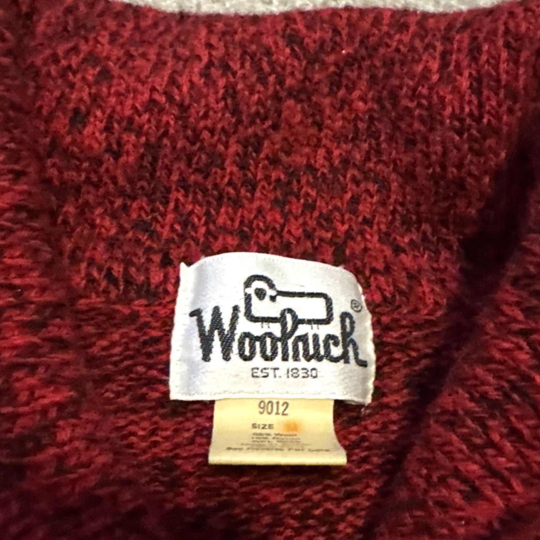 Vintage VINTAGE Woolrich Red Agryle Shawl Button Collar Wool Sweater Medium Size US M / EU 48-50 / 2 - 5 Thumbnail