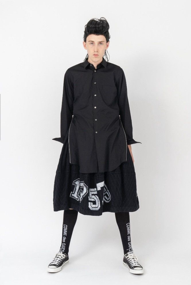 Comme des Garcons Fall21 Black CDG Side Zip Long Shirt Size US M / EU 48-50 / 2 - 4 Thumbnail