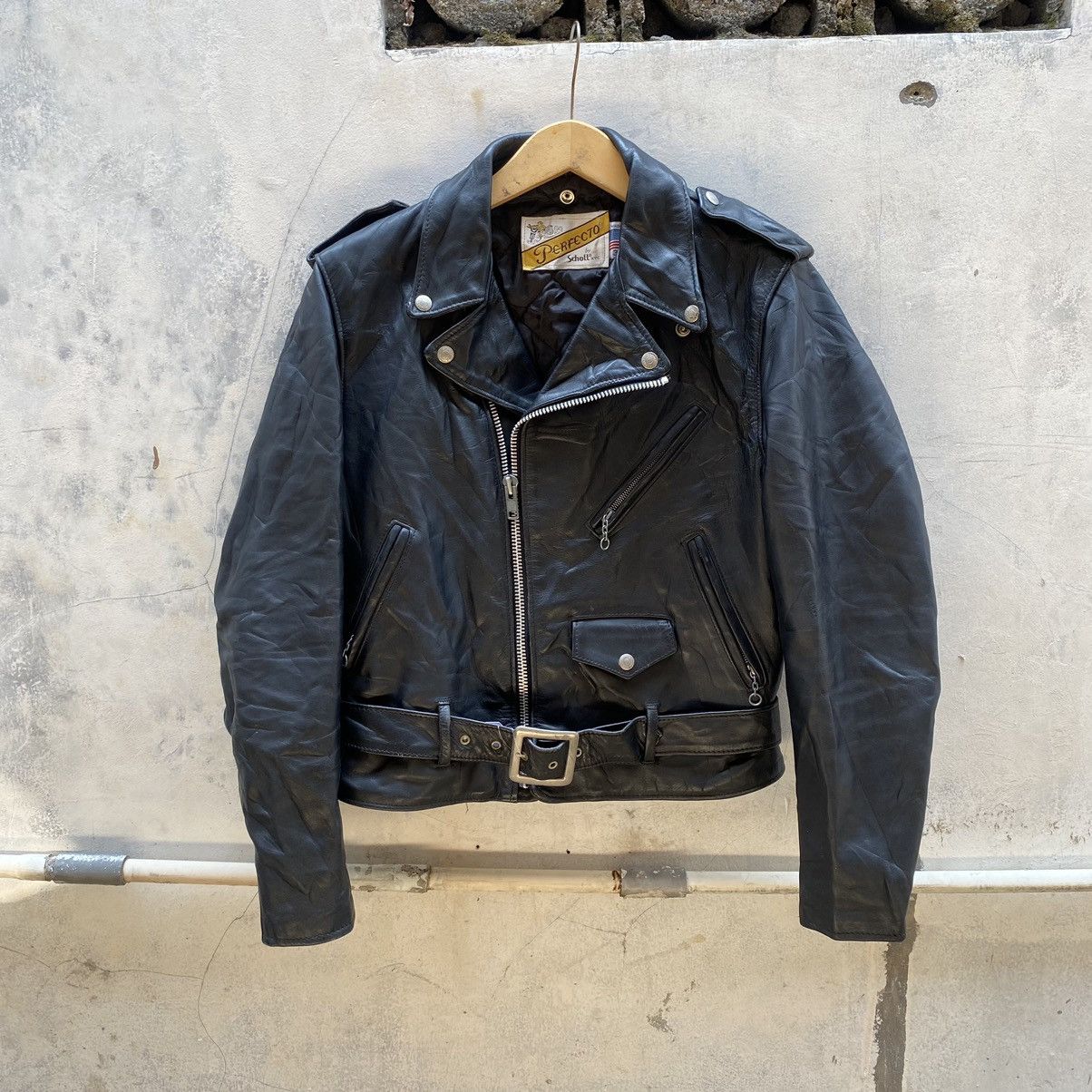 Schott schott nyc perfecto ramones leather jacket Grailed