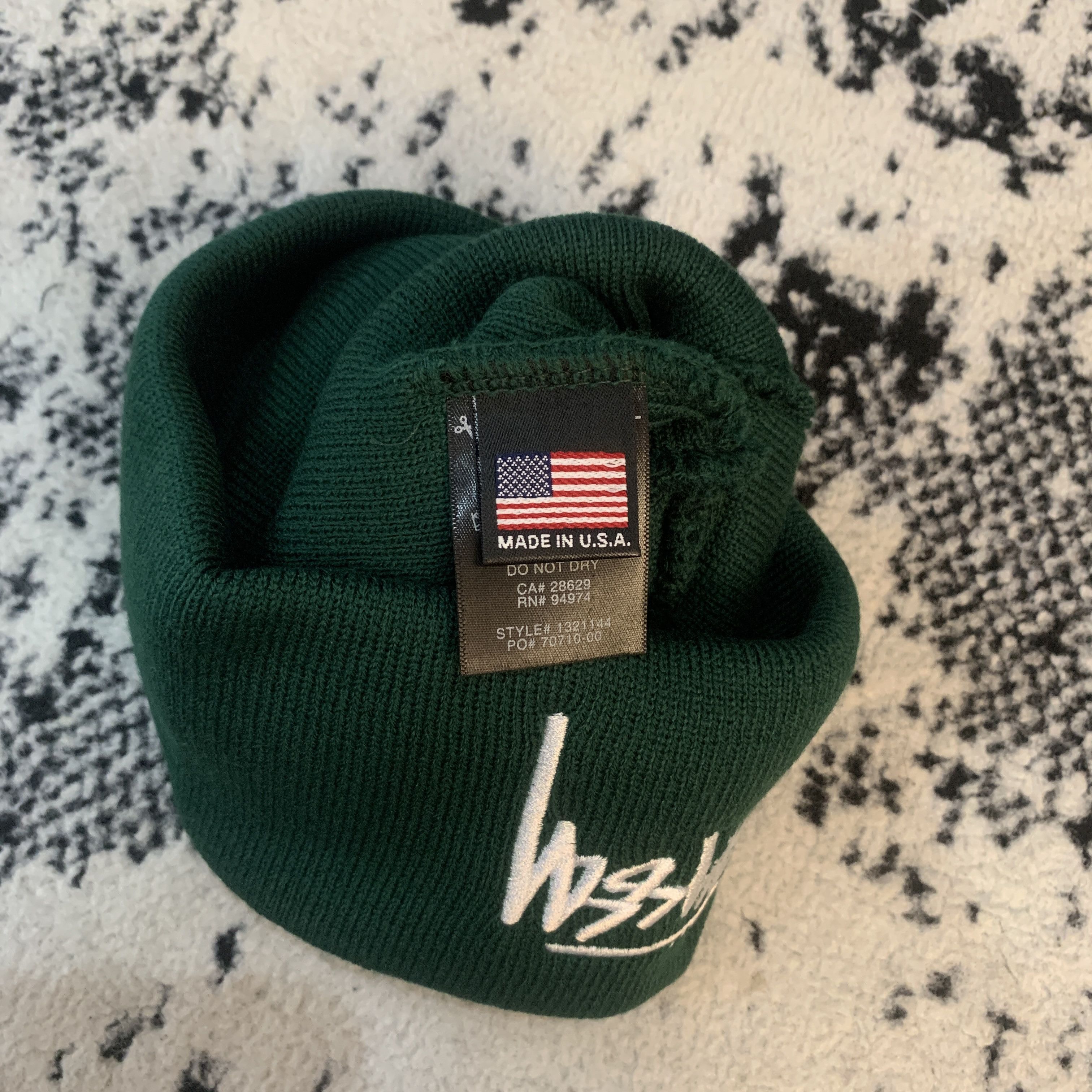 Stussy STUSSY BIG STOCK CUFF BEANIE - FOREST Size ONE SIZE - 4 Thumbnail