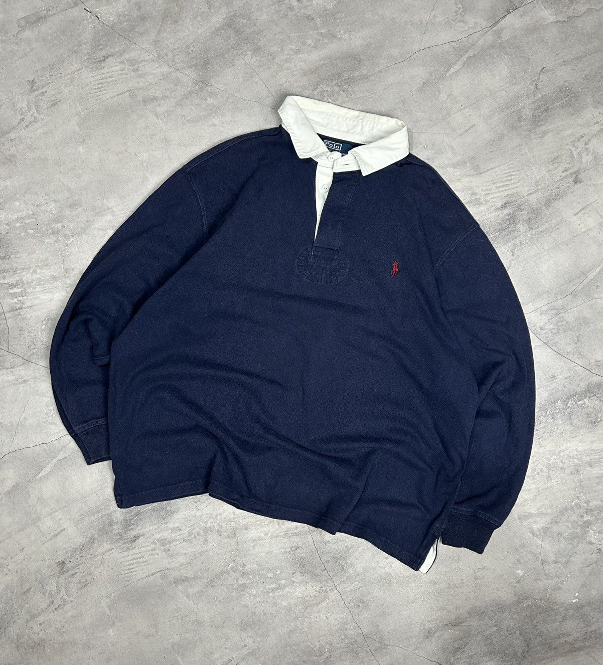 Polo Ralph Lauren Vintage 90s Polo Ralph Lauren Striped Longsleeve Rug Size US XXL / EU 58 / 5 - 1 Thumbnail