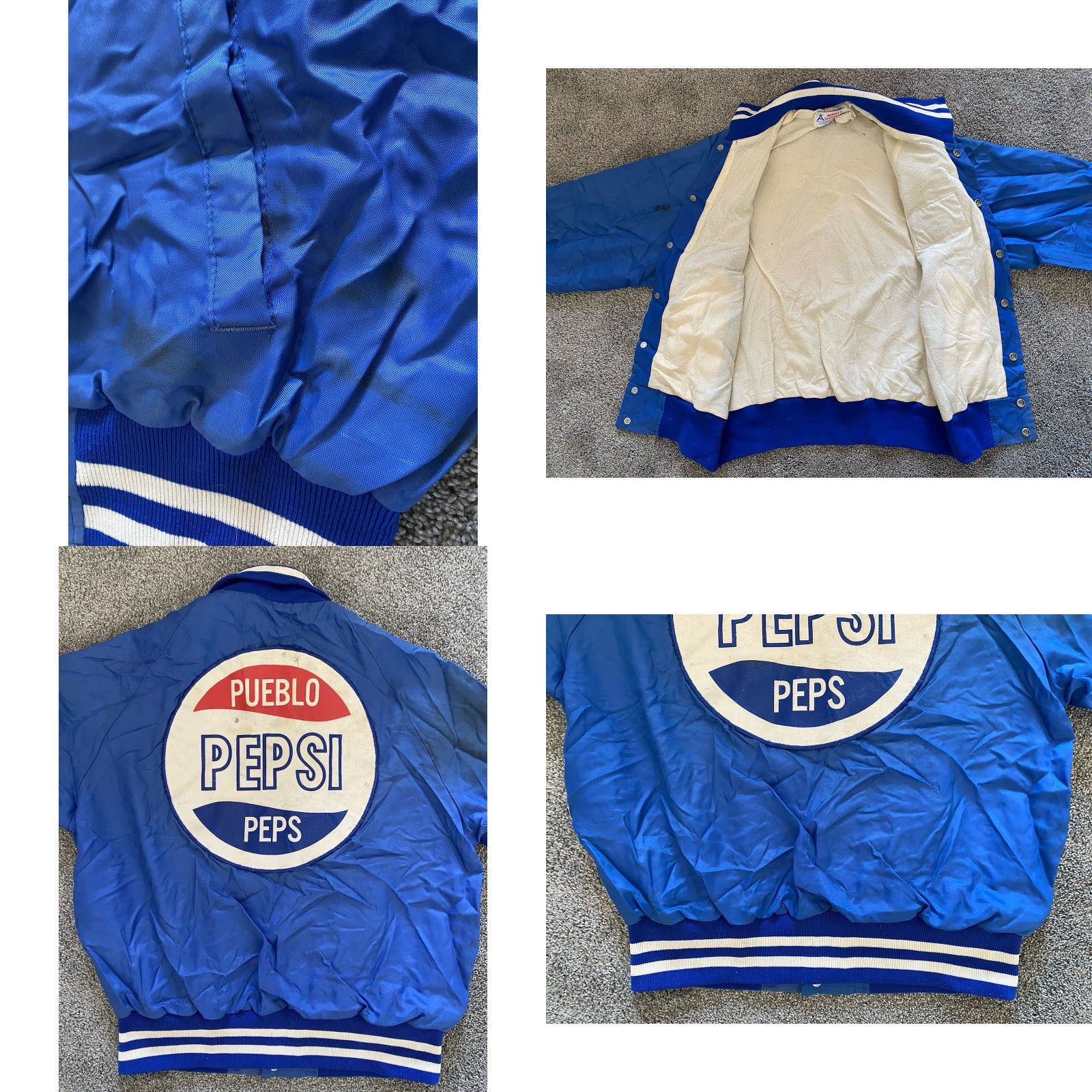 Vintage VINTAGE Admiral Sportswear Jacket Men’s M Blue Pepsi Logo Patch USA 80s 90s Jacket Mens Regular Snap Size US M / EU 48-50 / 2 - 10 Thumbnail