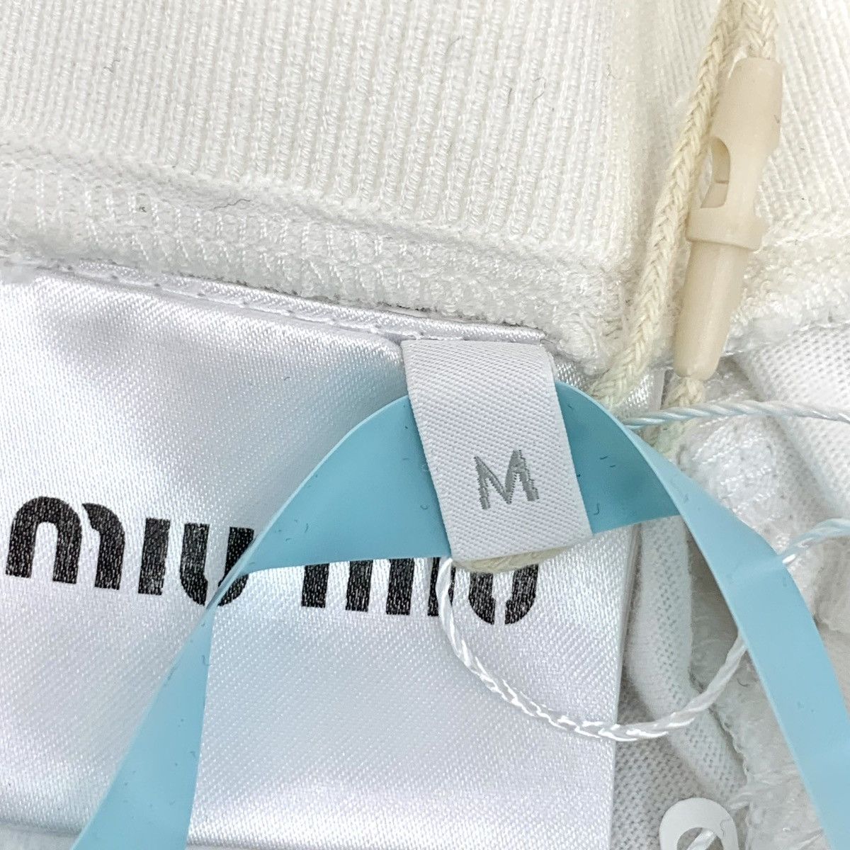 Miu Miu Miu Miu 2022 White Logo Intarsia Short Sleeve T-shirt K26WX Size M / US 6-8 / IT 42-44 - 7 Thumbnail