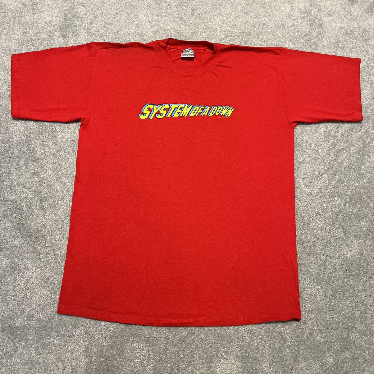 Band Tees Vintage 2002 System of a Down Superman Comics Band Logo Tee Size US XL / EU 56 / 4 - 1 Thumbnail
