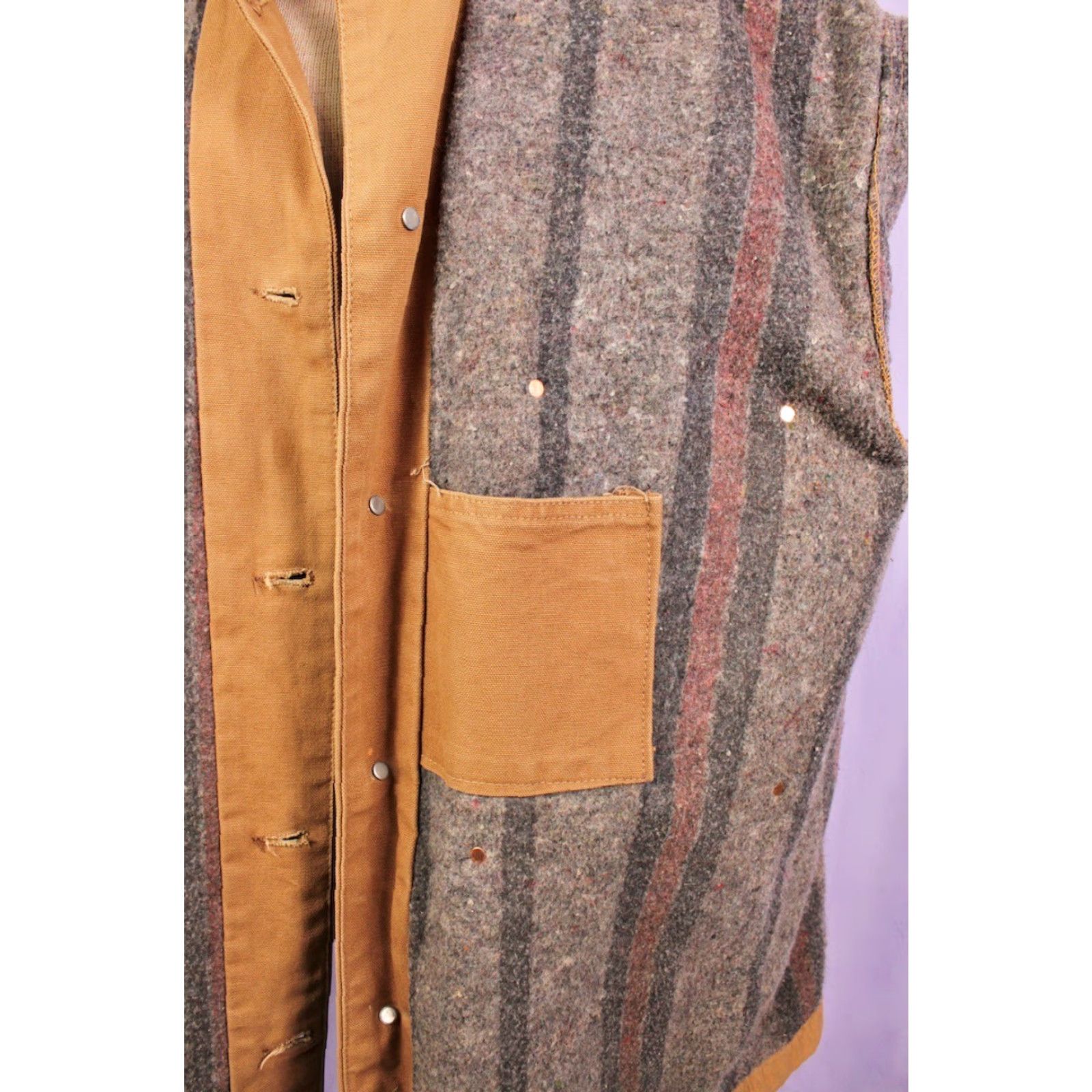 Carhartt VINTAGE Carhartt Chore Jacket Shirt 70s 1970s Men's Tan Brown Size 50 Work Jacket Mens Size US M / EU 48-50 / 2 - 6 Thumbnail