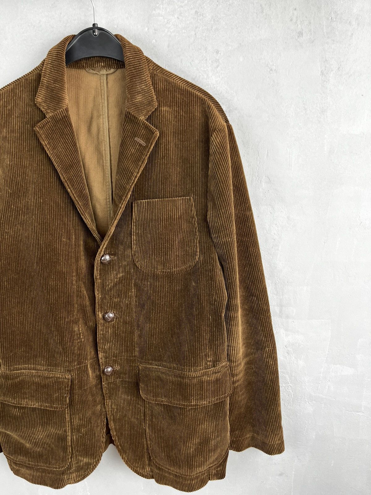 Ralph Lauren Rare Vintage Polo Ralph Lauren Corduroy Blazer Leather Size 40R - 3 Thumbnail