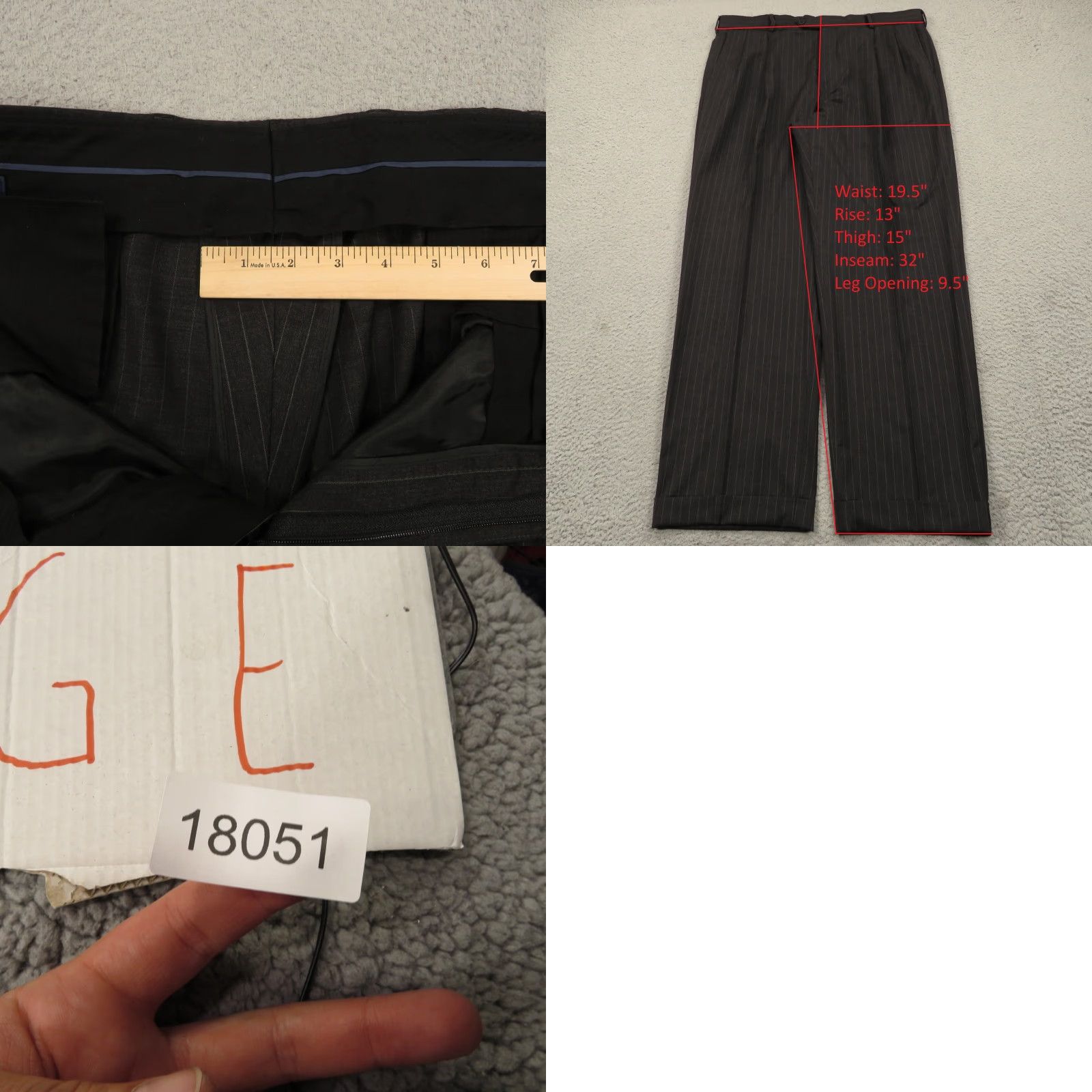 Brooks Brothers Brooks Brothers Suit 44L Madison Estrato Charcoal Pinstripe Pleated Pant 38x32 Men 2 Piece Gray Wool Size 44R - 10 Thumbnail