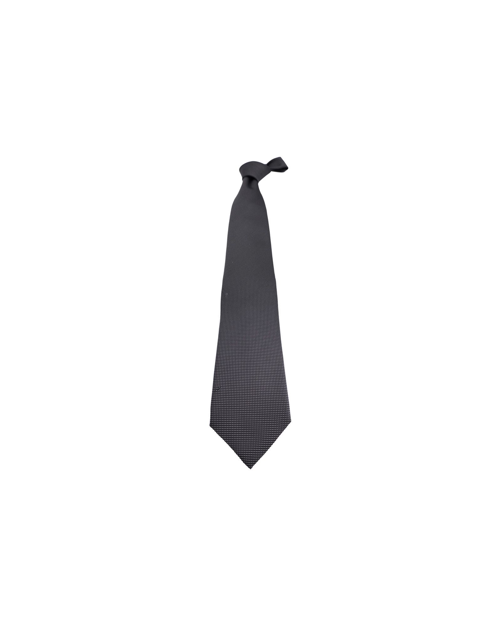 Tom Ford Tom Ford Micro Dotted Necktie in Grey Silk Cotton Size ONE SIZE - 1 Thumbnail
