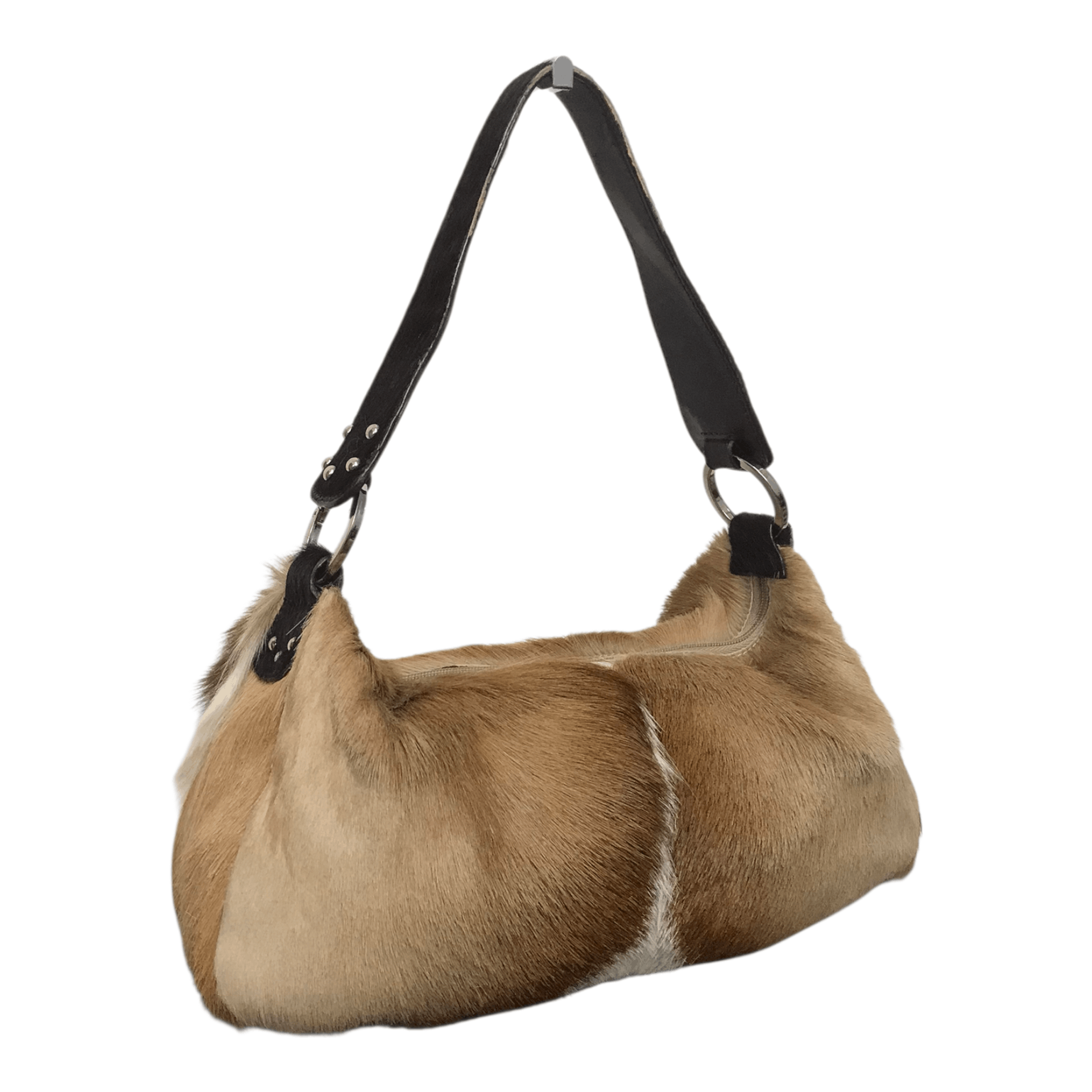 Genuine Leather Luna Borsa Genuine Leather Mink Fir Handbag Size ONE SIZE - 8 Thumbnail