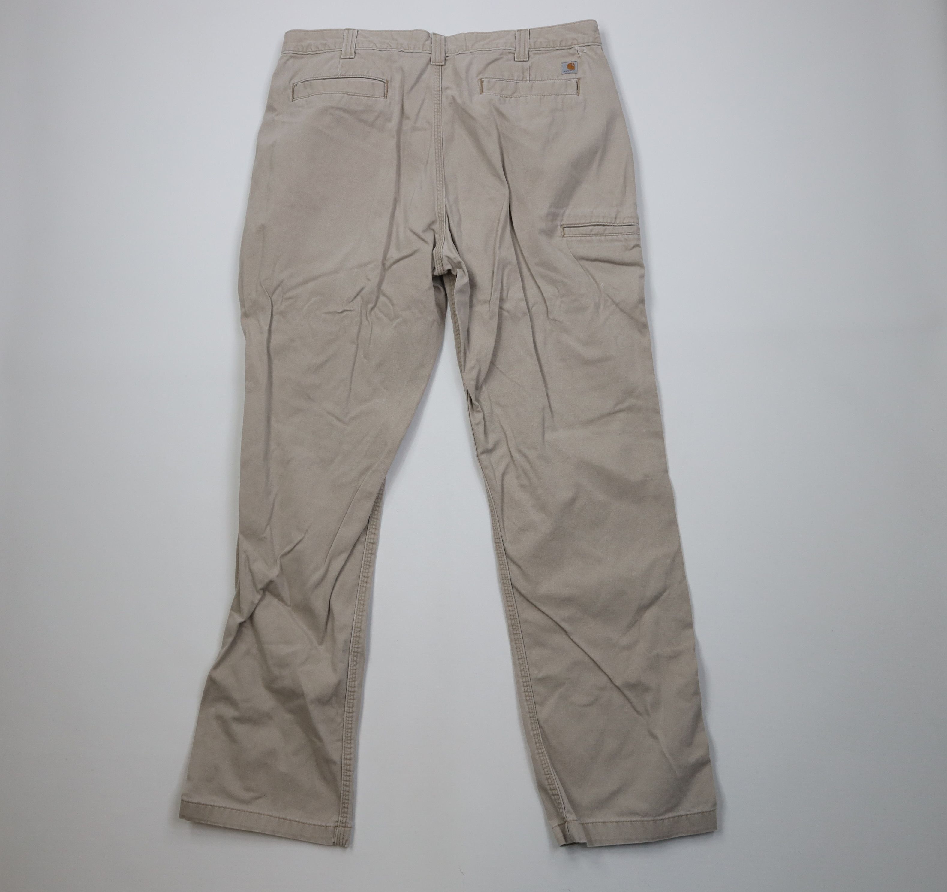 Carhartt Vintage Y2K Carhartt Wide Leg Dungaree Pants Workwear Beige Size US 38 / EU 54 - 11 Thumbnail